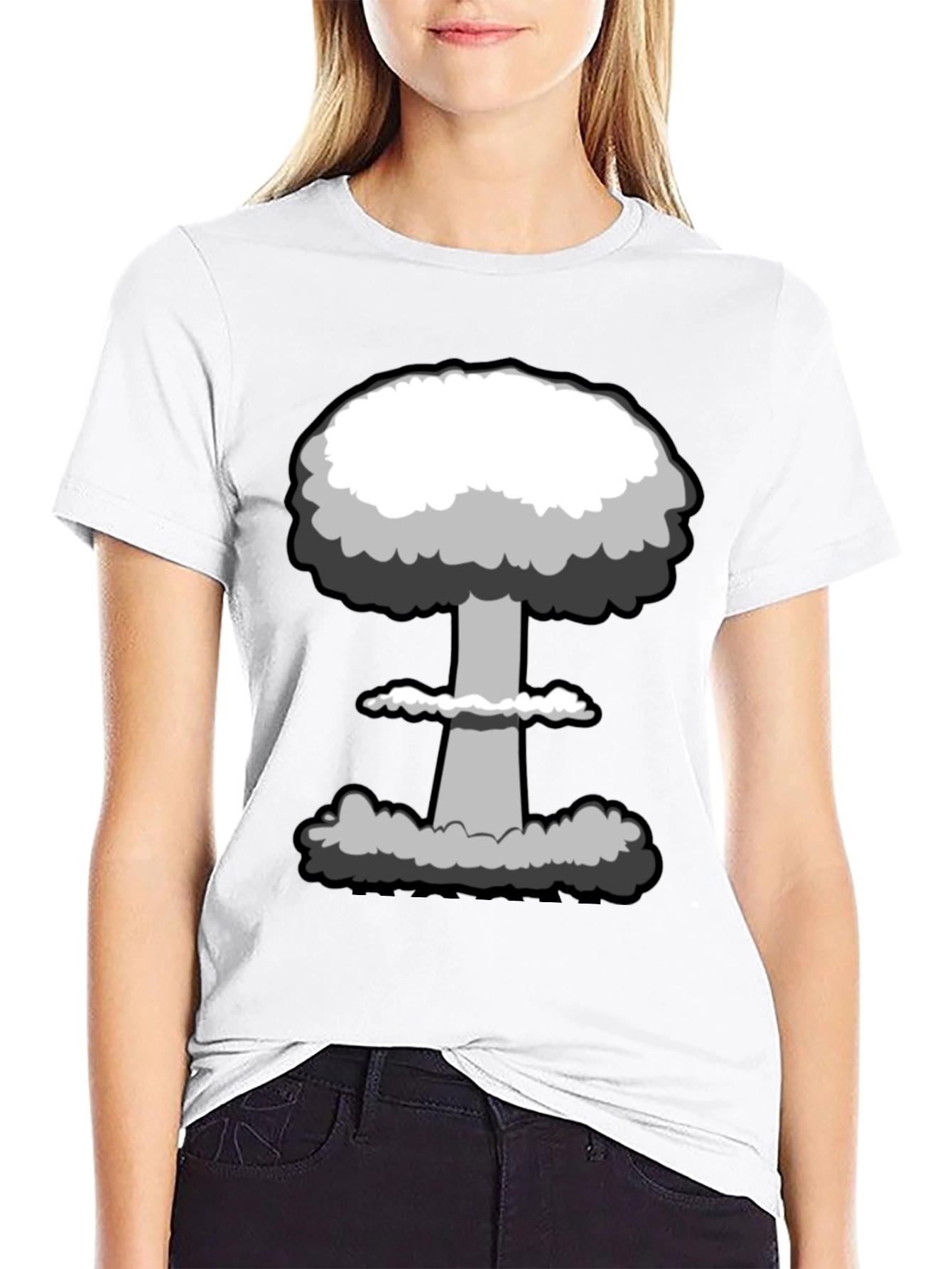 Mushroom Cloud Graphic Tee - Atomic Style Shirt