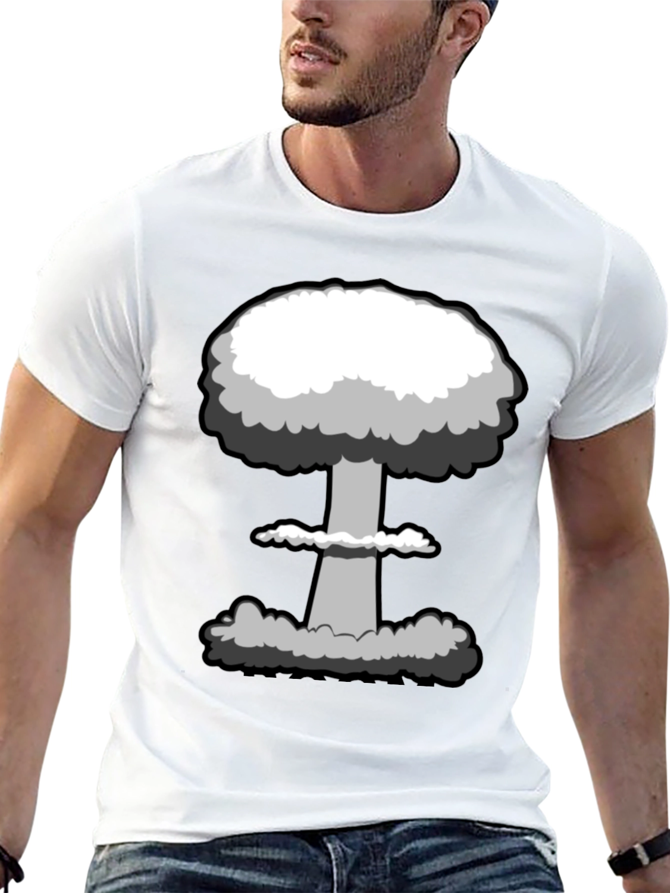 Mushroom Cloud Graphic Tee - Atomic Style Shirt