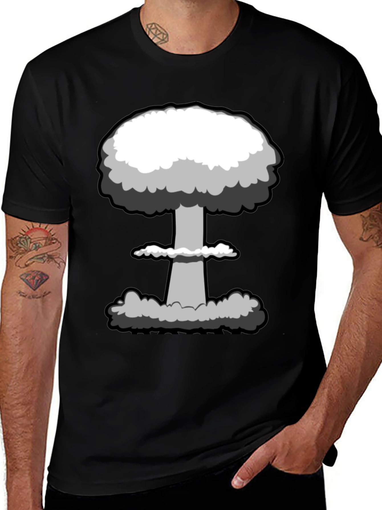 Mushroom Cloud Graphic Tee - Atomic Style Shirt