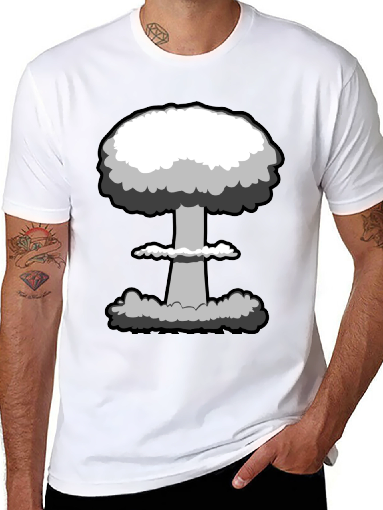 Mushroom Cloud Graphic Tee - Atomic Style Shirt