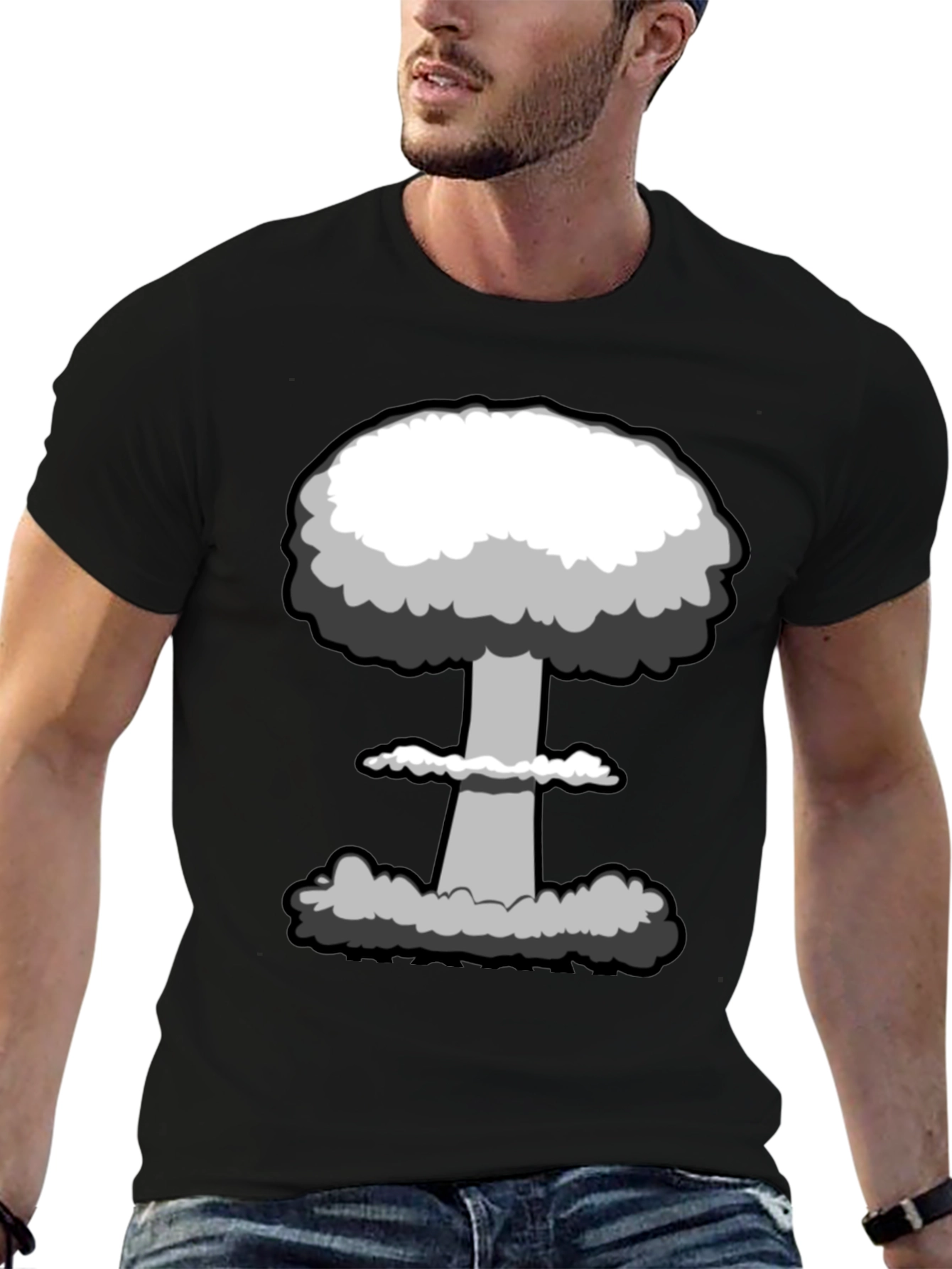 Mushroom Cloud Graphic Tee - Atomic Style Shirt