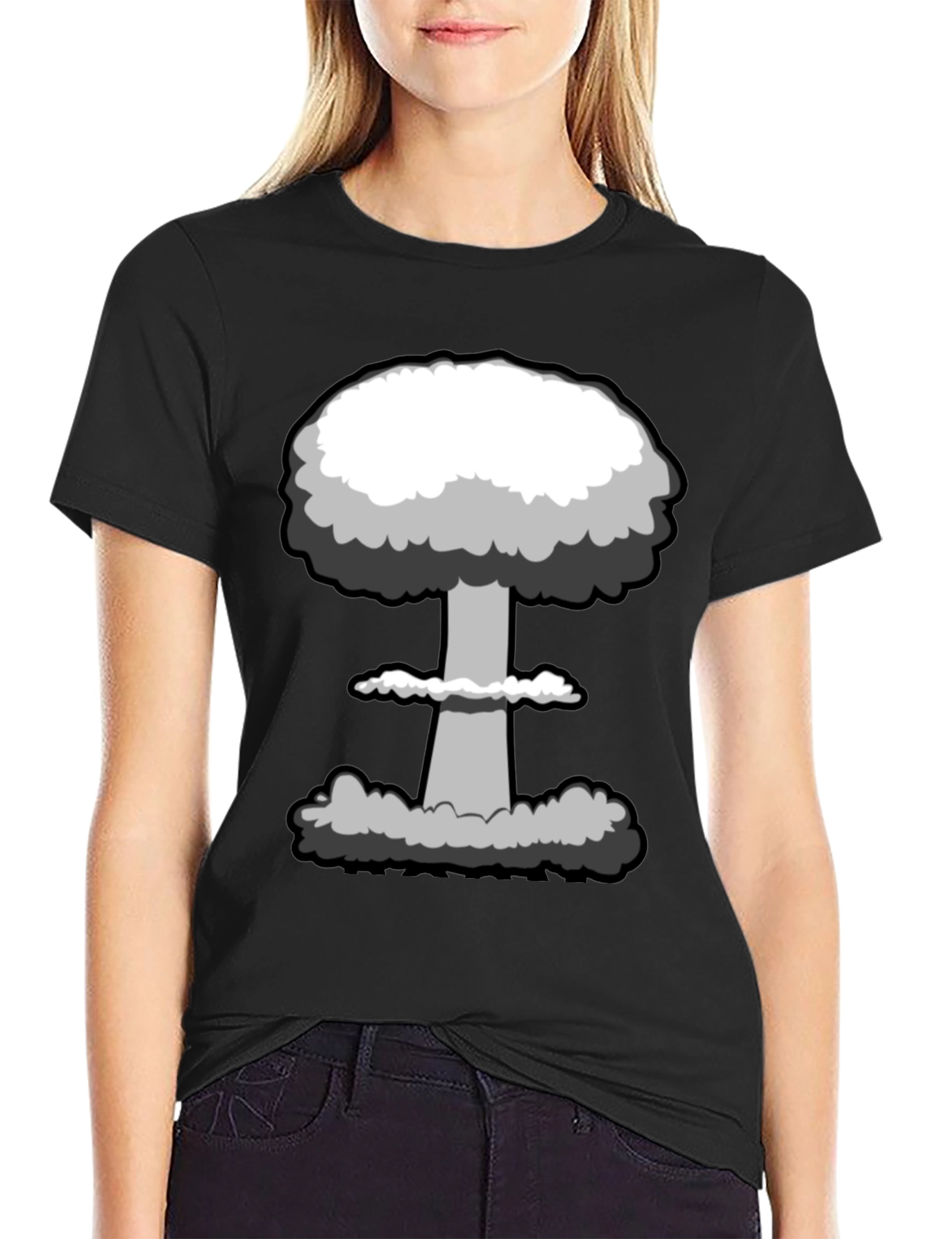Mushroom Cloud Graphic Tee - Atomic Style Shirt