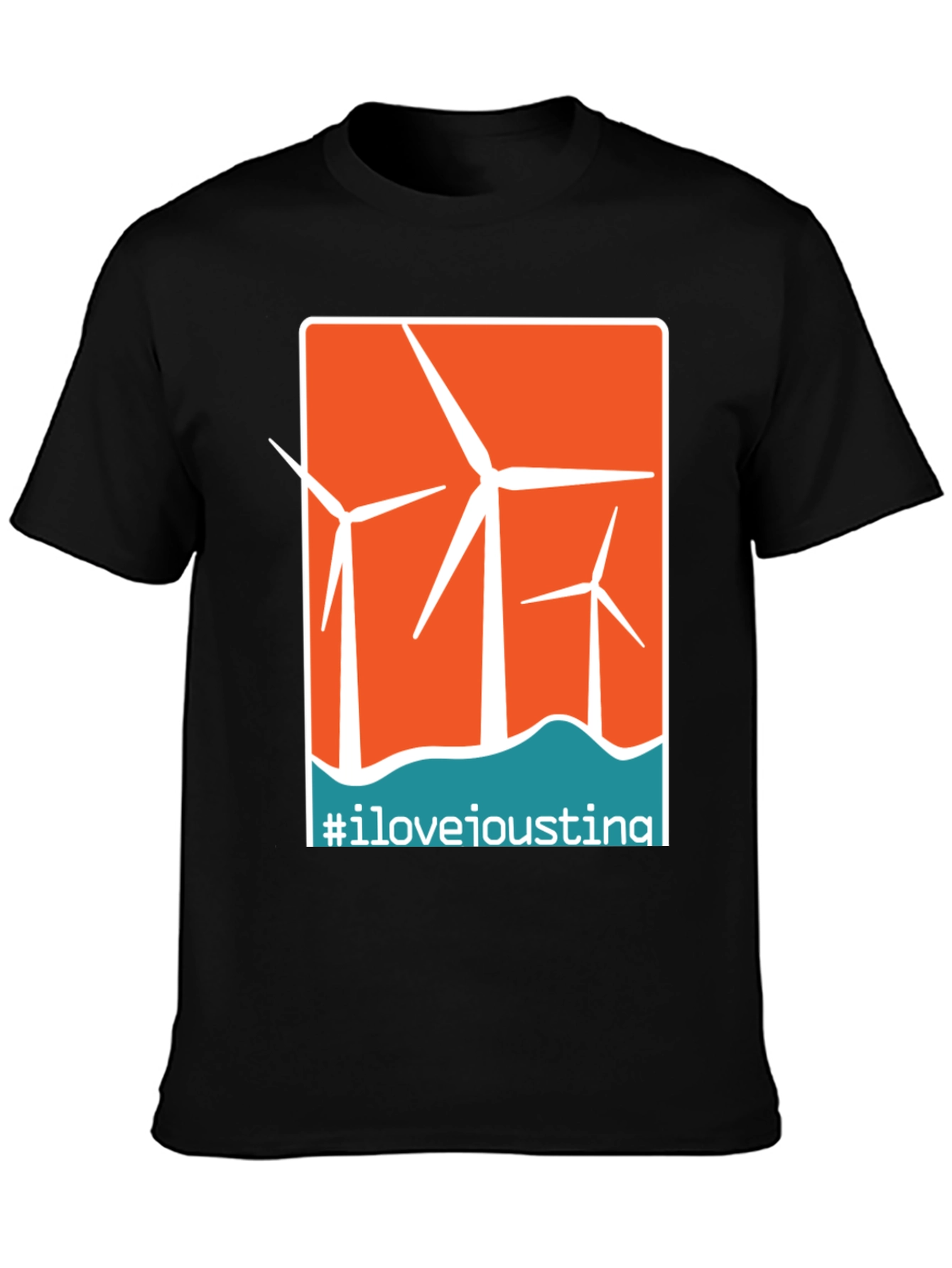 I Love Ioustina Wind Turbine Graphic T-Shirt