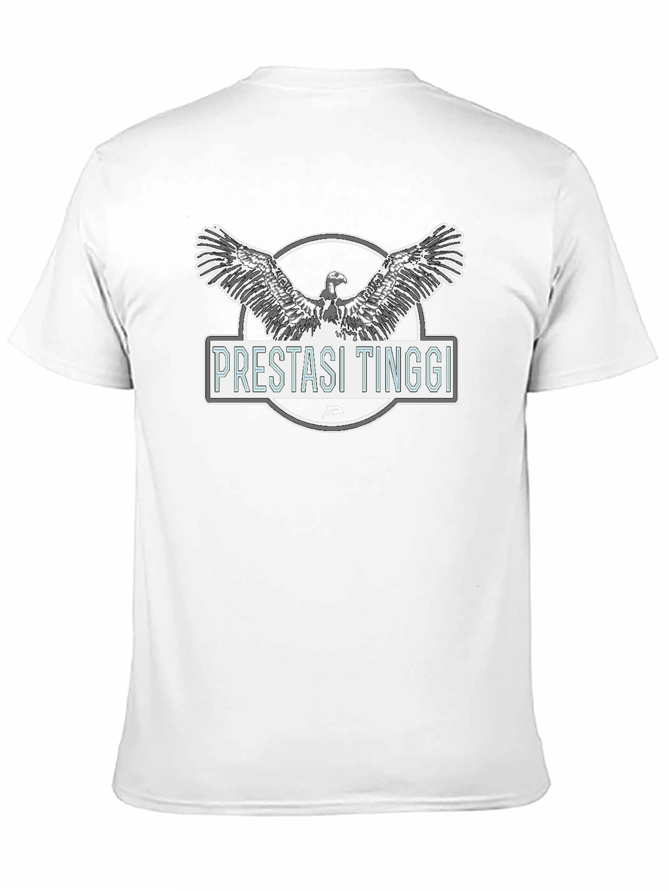 Pretasi Tinggi Eagle Graphic Black T-Shirt