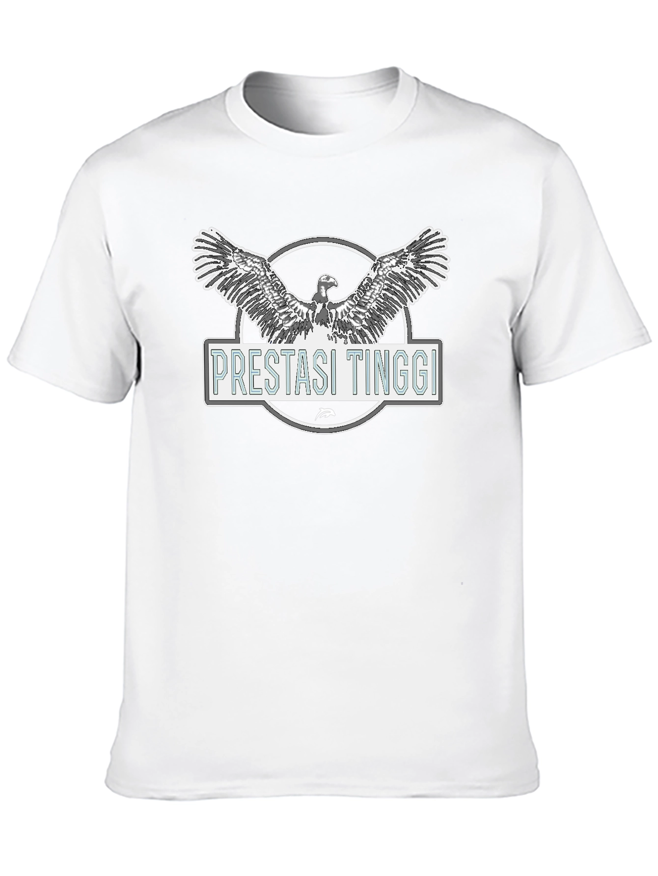 Pretasi Tinggi Eagle Graphic Black T-Shirt