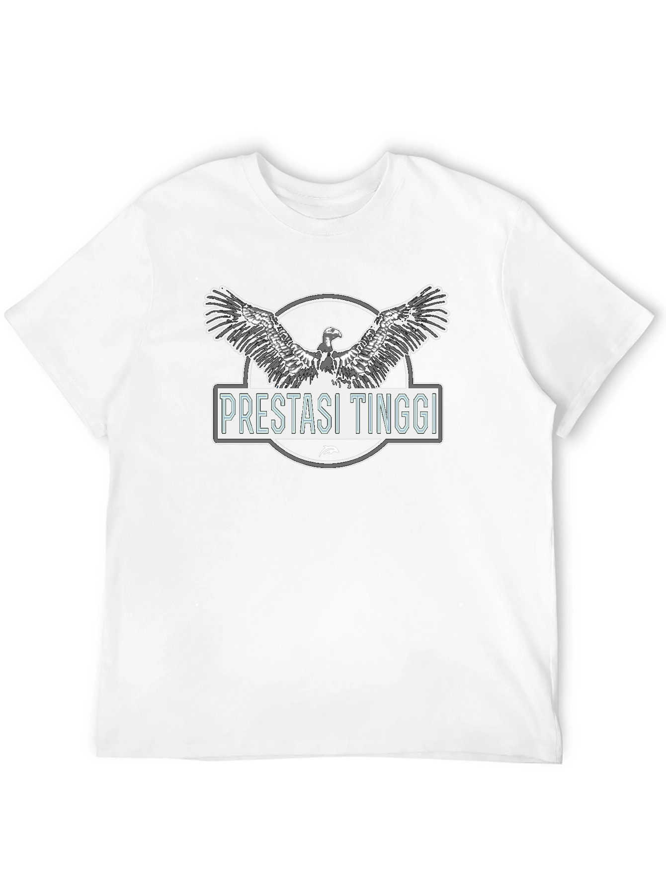 Pretasi Tinggi Eagle Graphic Black T-Shirt