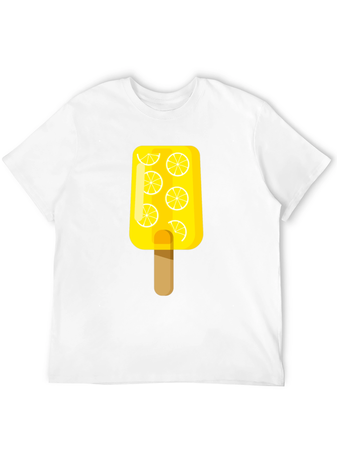 Lemon Popsicle Graphic Tee - Black Cotton T-Shirt