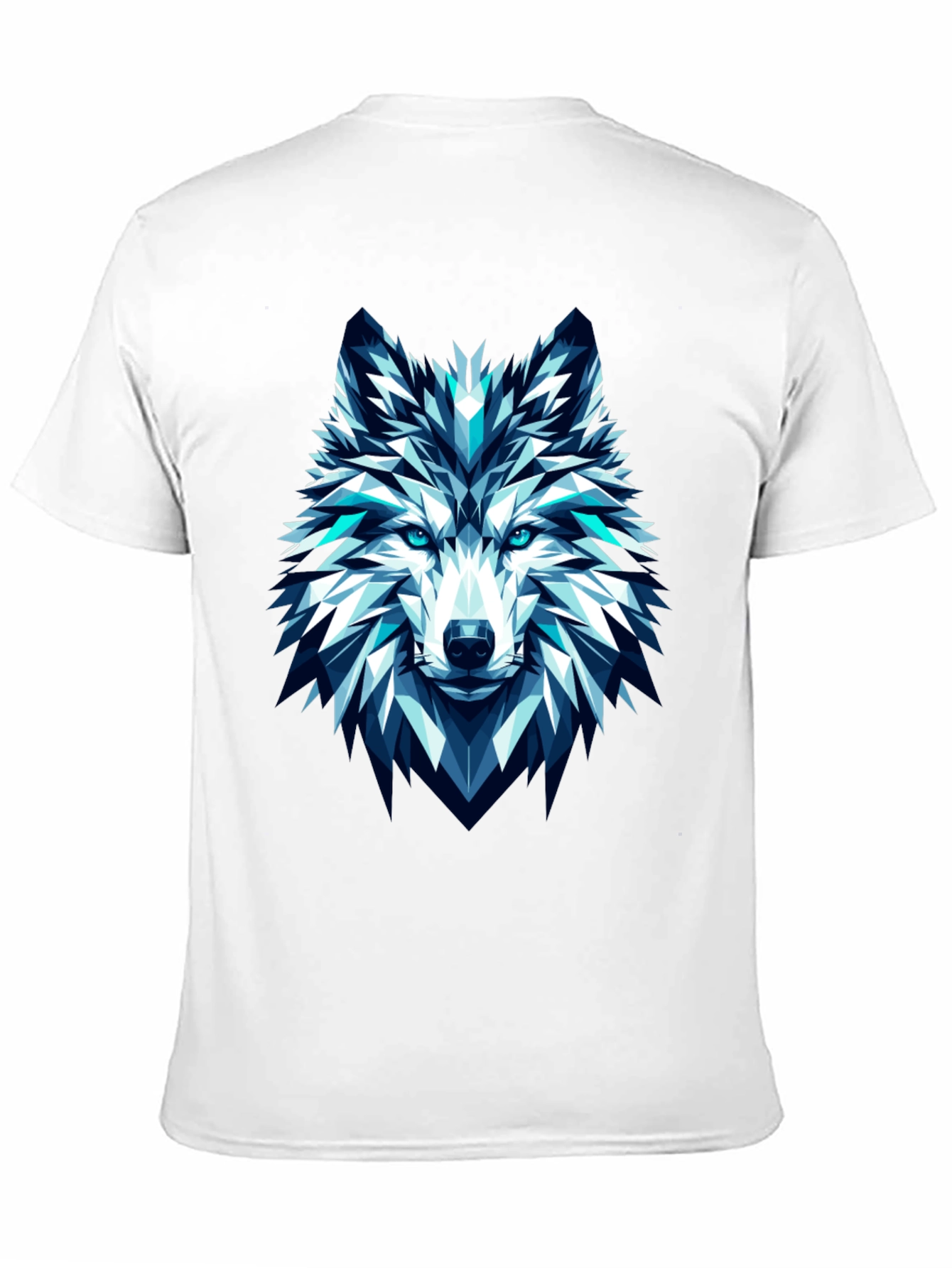 Geometric Wolf Graphic Tee - Modern Art T-Shirt