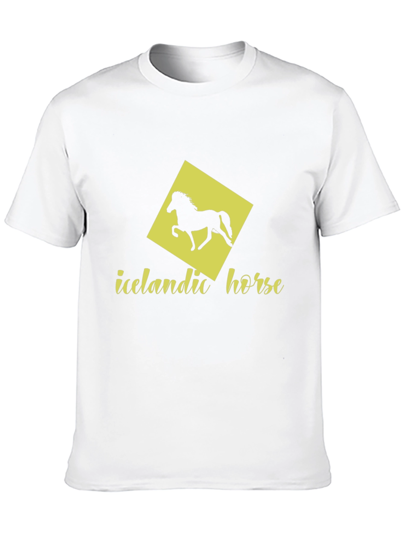 Icelandic Horse Graphic Tee - Black Cotton T-Shirt