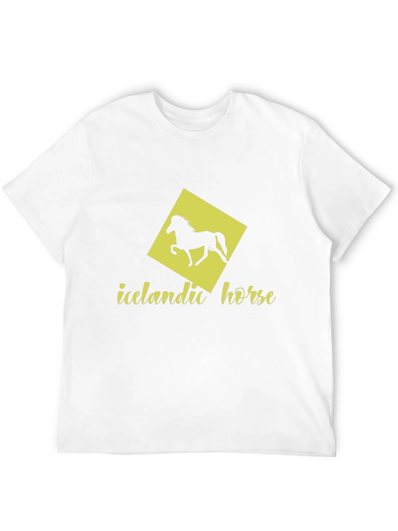 Icelandic Horse Graphic Tee - Black Cotton T-Shirt