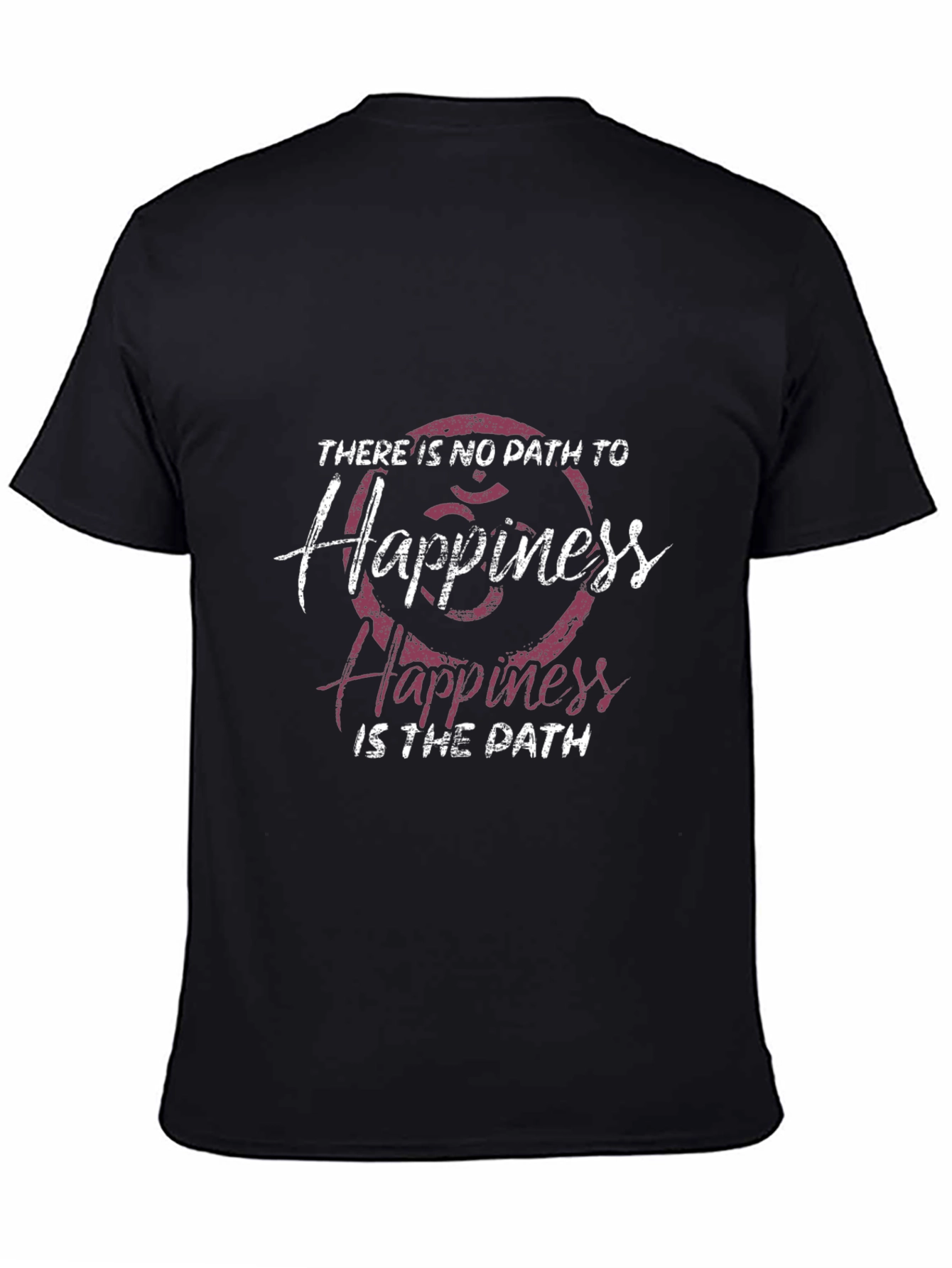 Happiness Path Graphic Tee - Black Casual Shirt