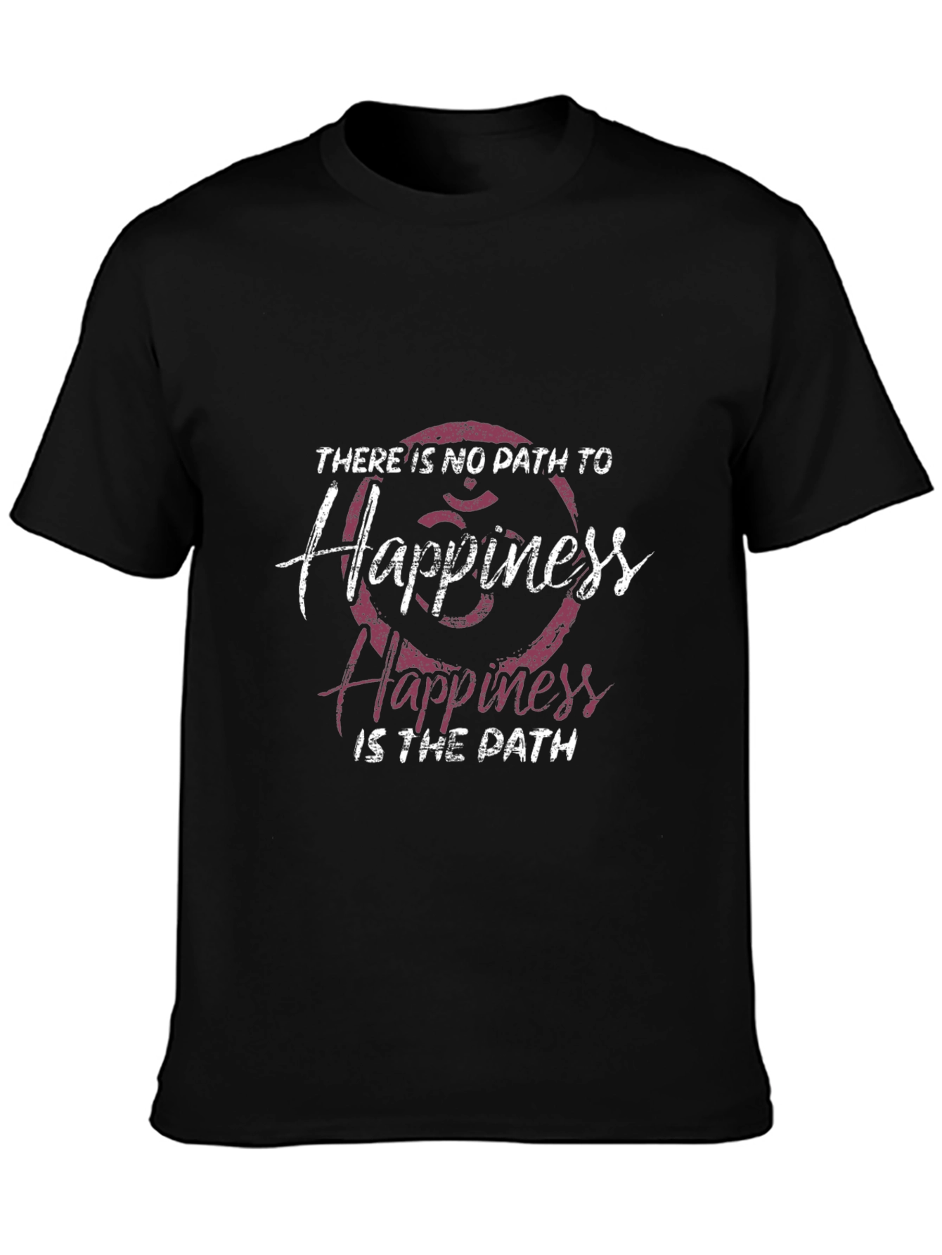 Happiness Path Graphic Tee - Black Casual Shirt