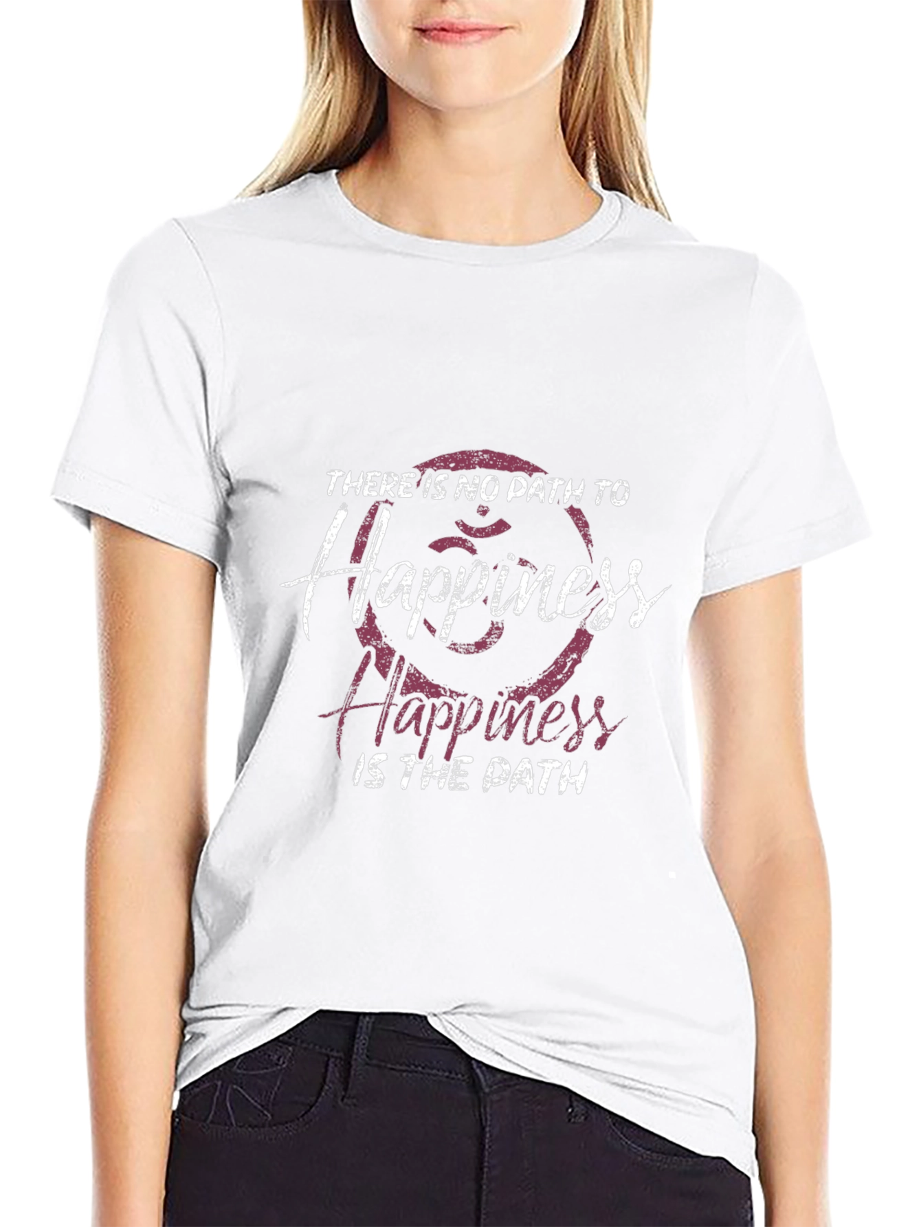 Happiness Path Graphic Tee - Black Casual Shirt