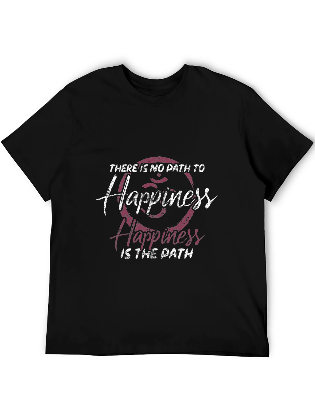 Happiness Path Graphic Tee - Black Casual Shirt