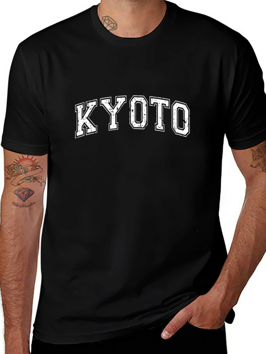 Kyoto Graphic Tee - Black Cotton T-Shirt