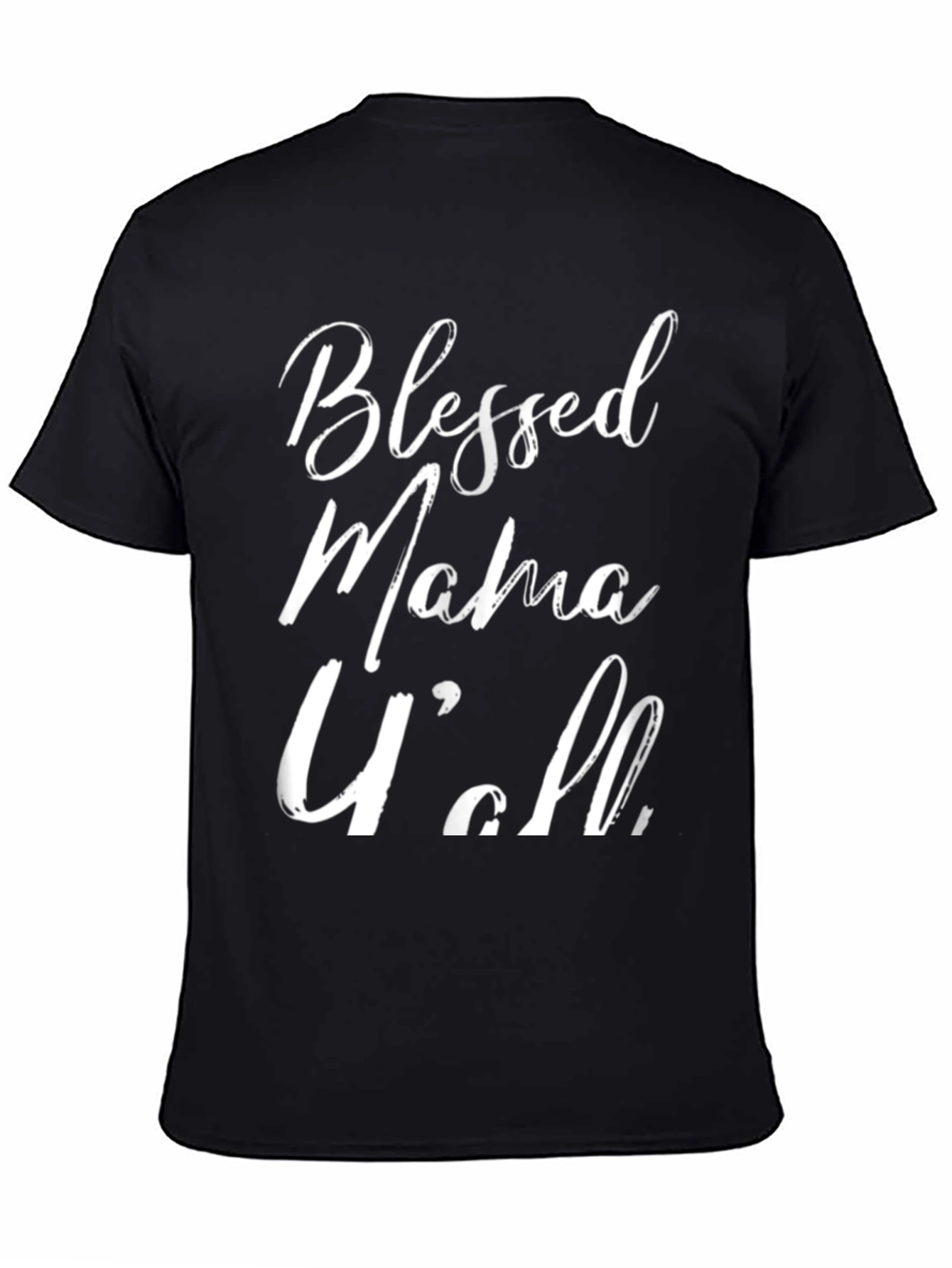 Blessed Mama Yall Black Graphic Tee