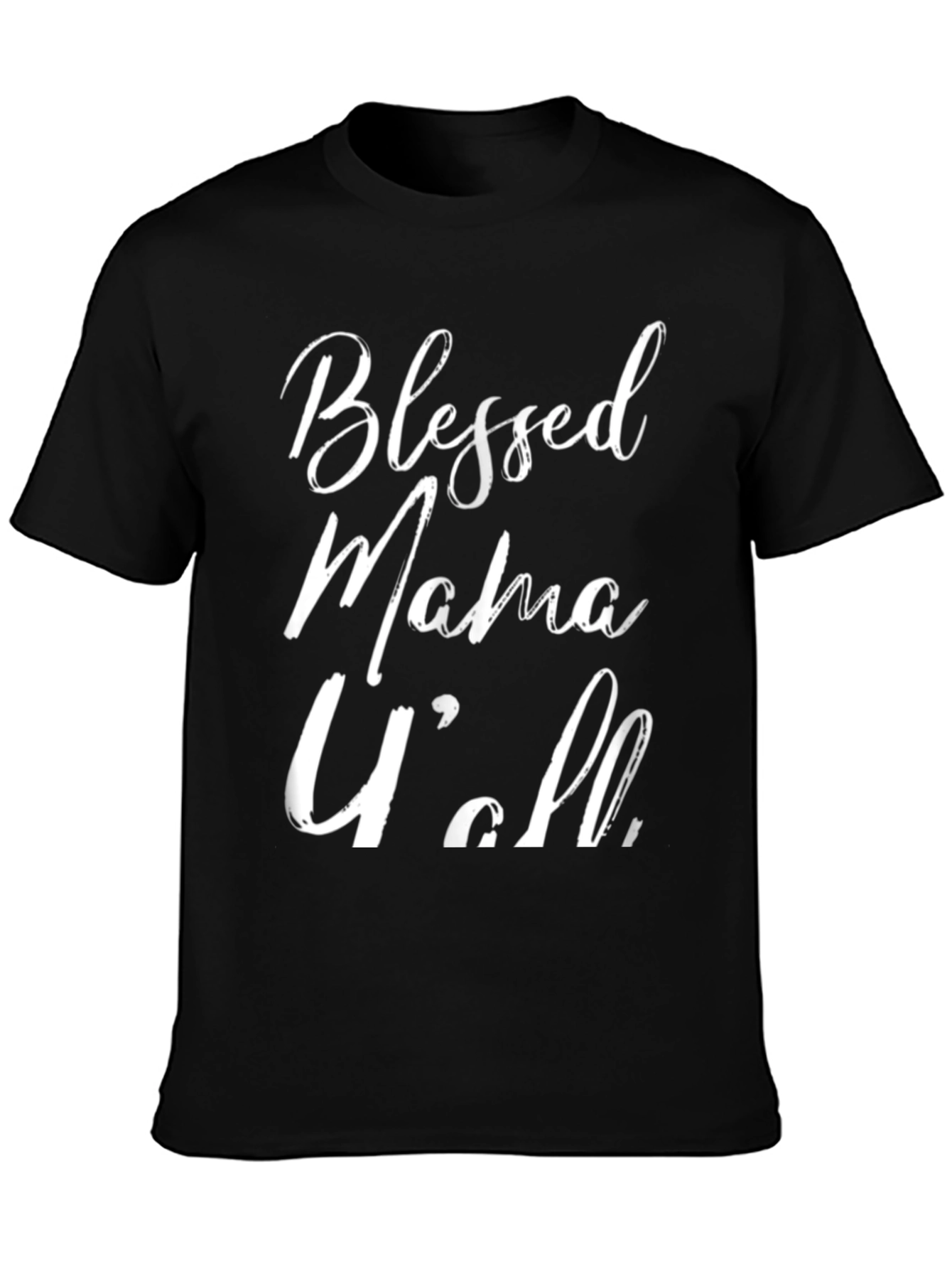 Blessed Mama Yall Black Graphic Tee