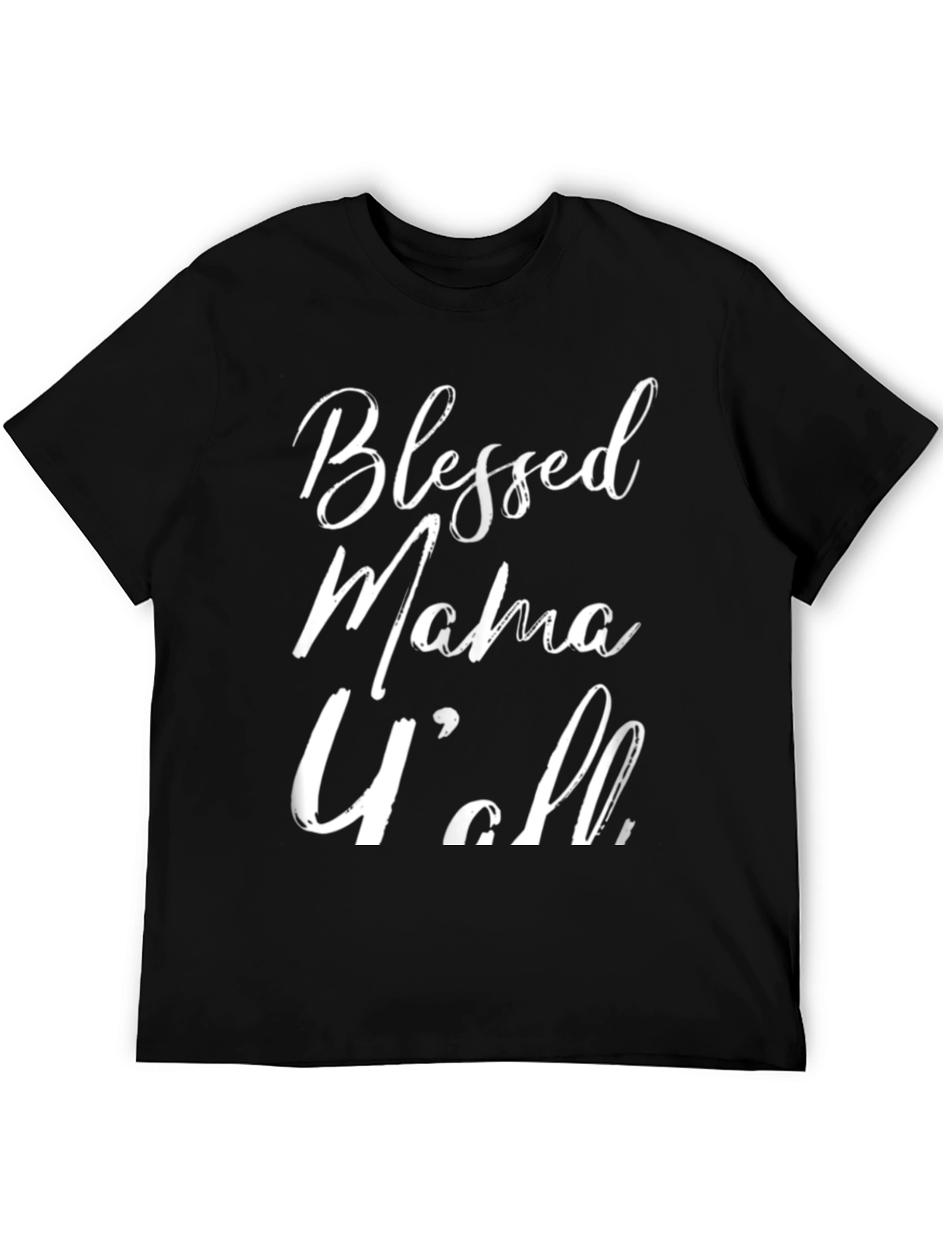 Blessed Mama Yall Black Graphic Tee