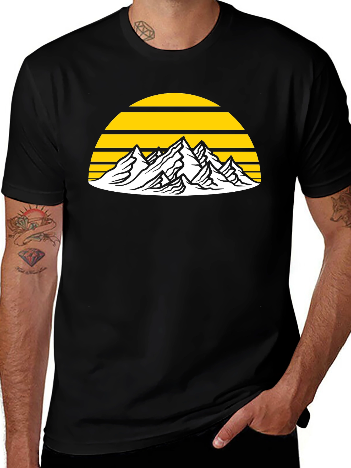 Mountain Sunset Graphic Tee - Adventure Awaits!