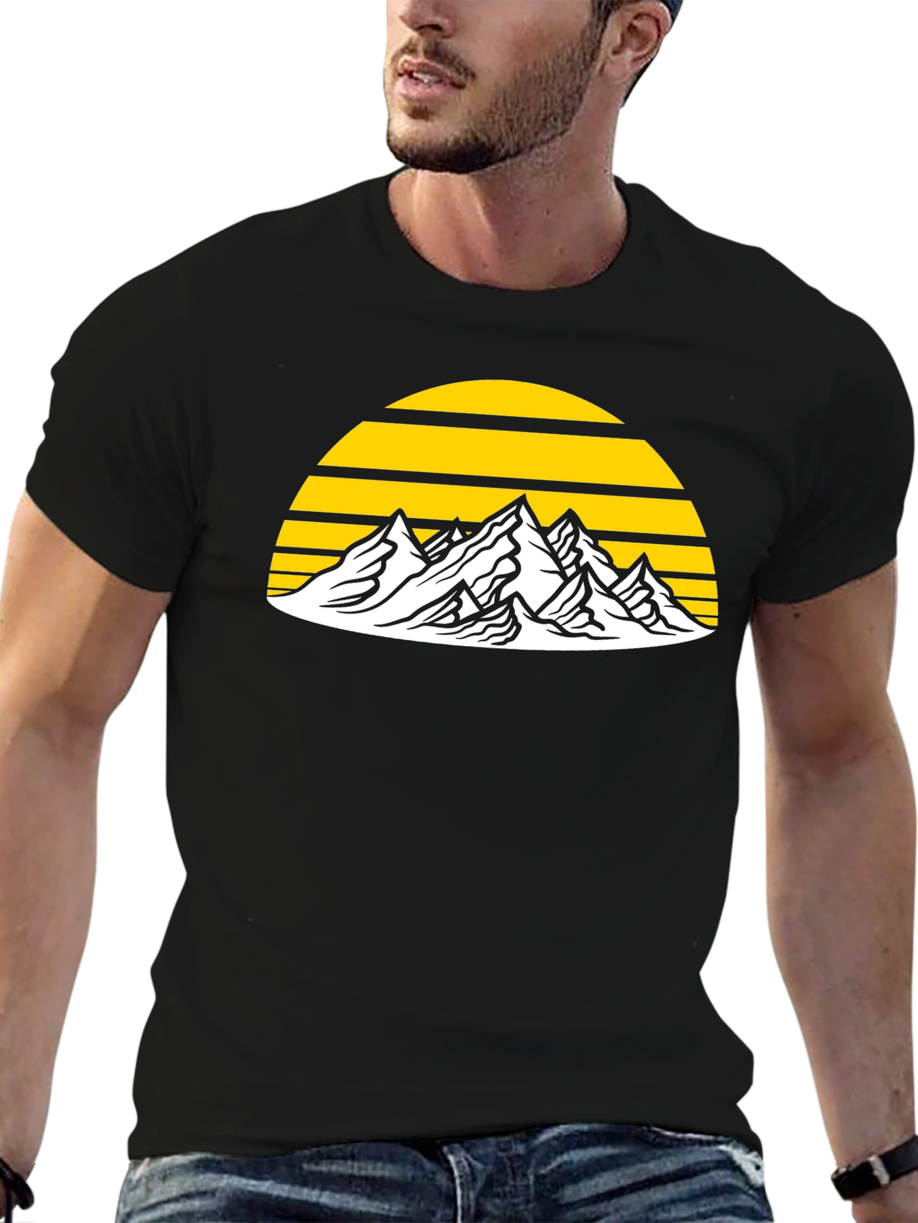 Mountain Sunset Graphic Tee - Adventure Awaits!