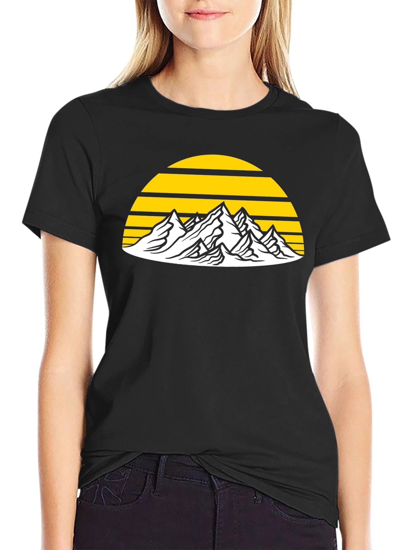 Mountain Sunset Graphic Tee - Adventure Awaits!