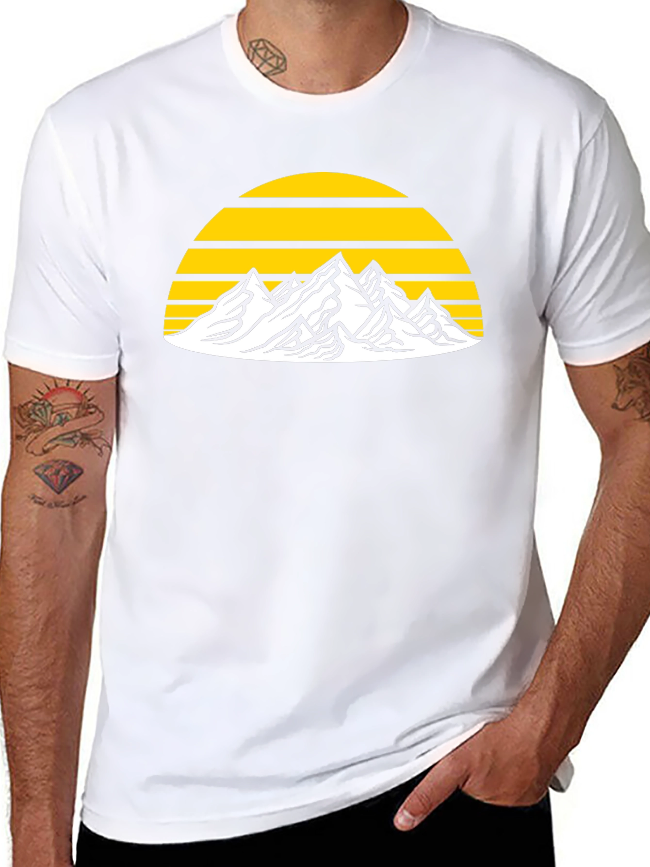 Mountain Sunset Graphic Tee - Adventure Awaits!