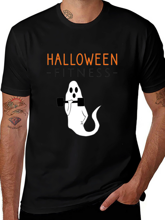 Halloween Fitness Ghost T-Shirt - Workout Tee