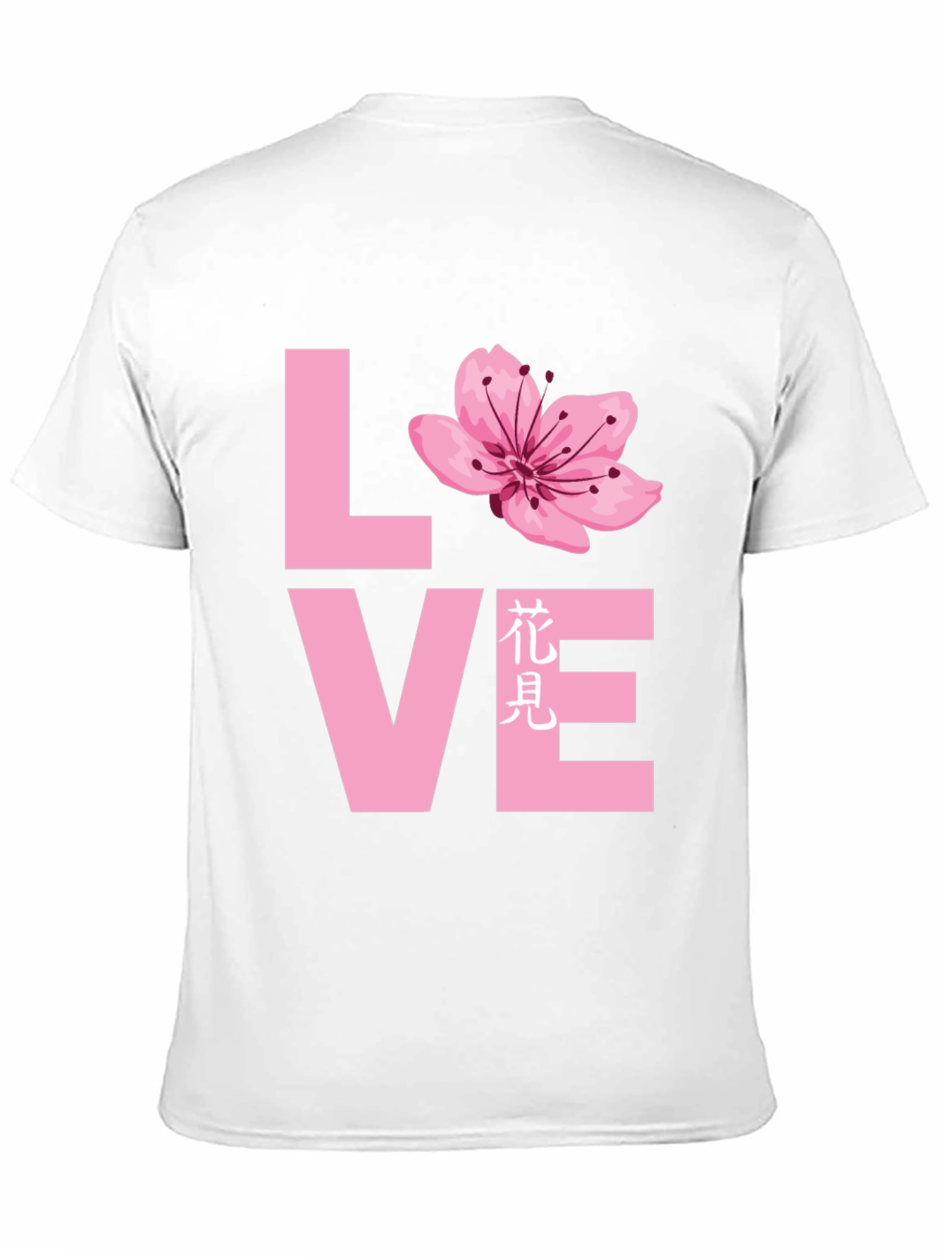 Love Cherry Blossom Graphic T-Shirt - Black
