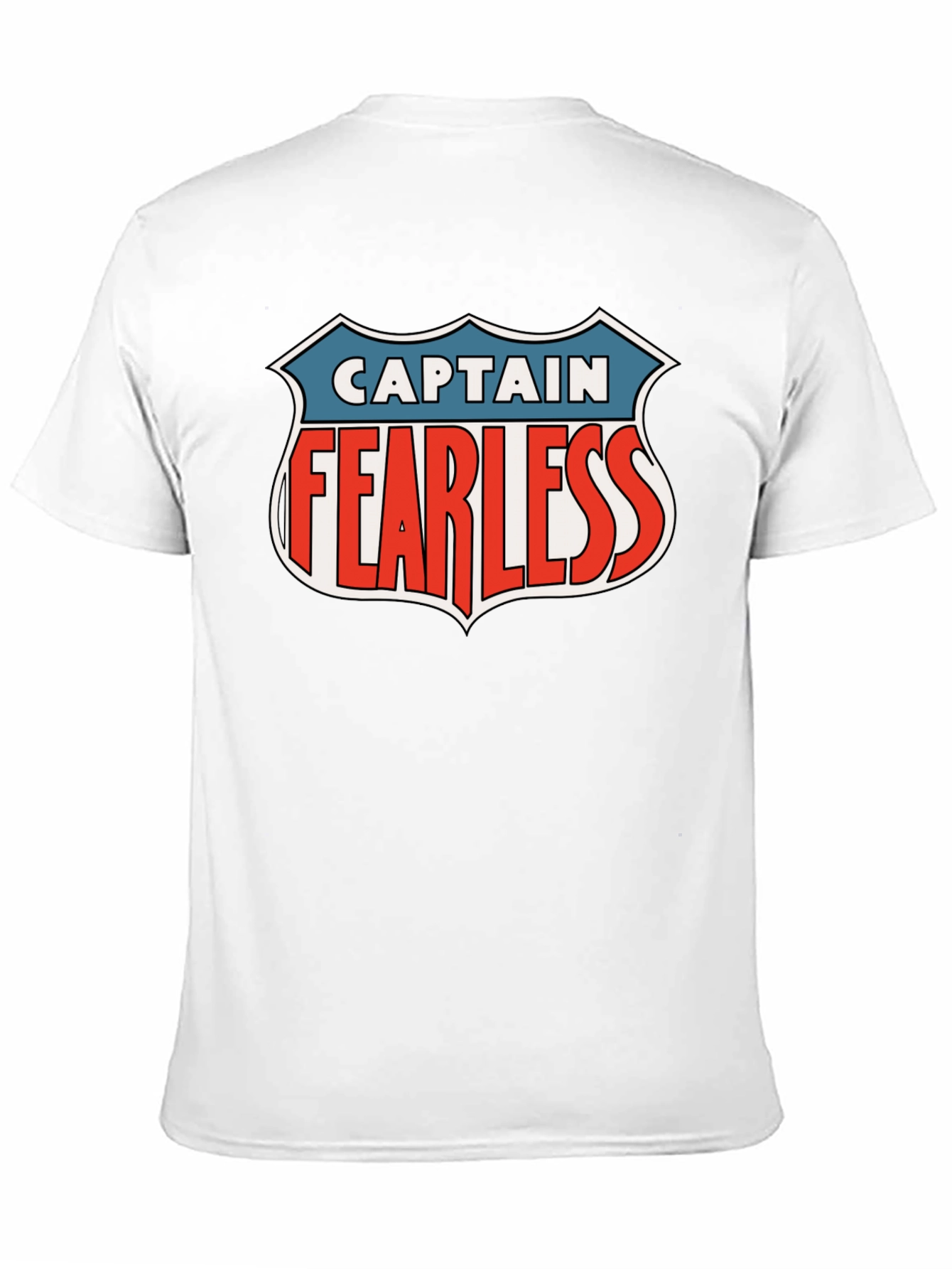 Captain Fearless Graphic Tee - Black Casual T-Shirt