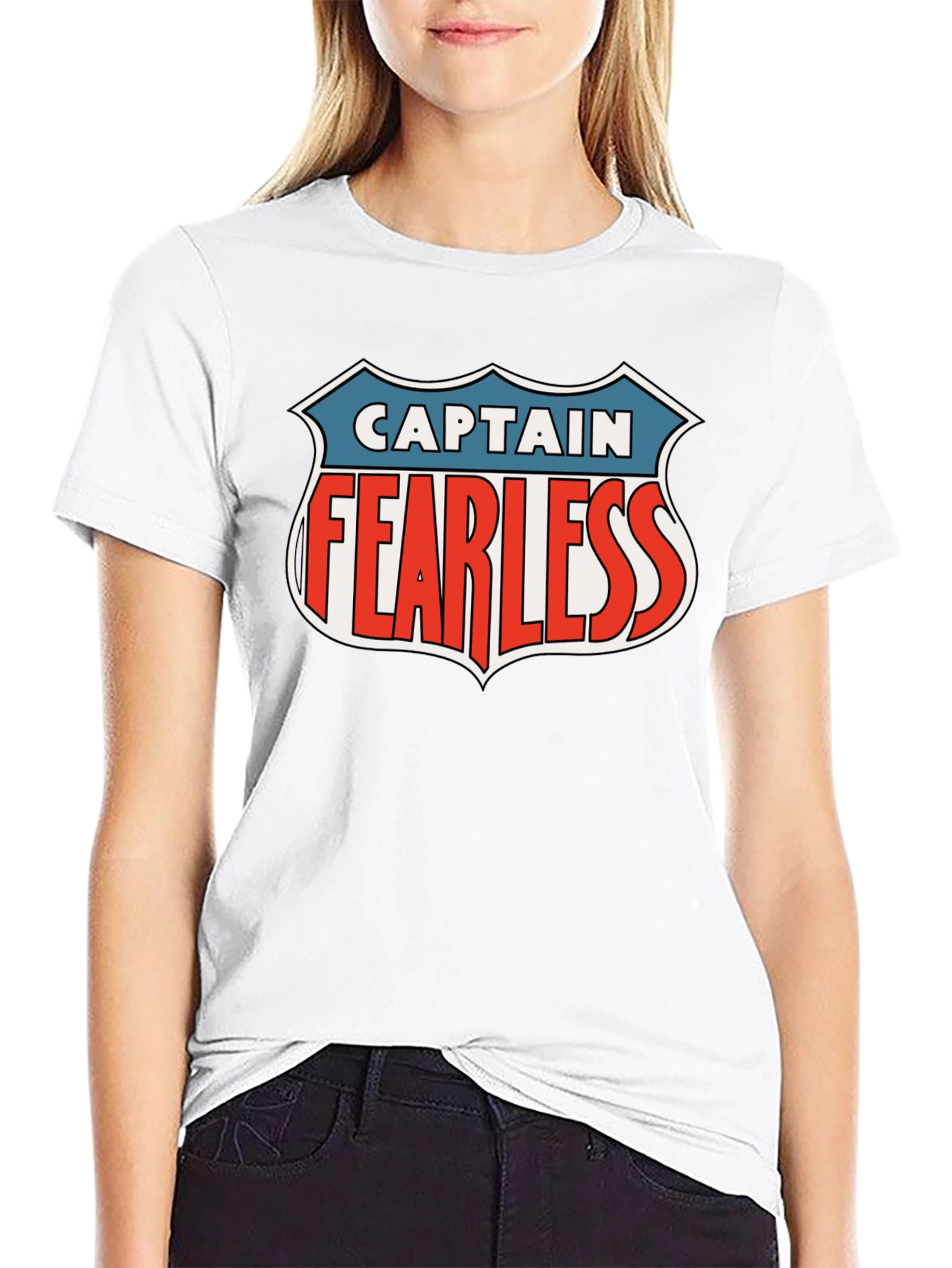 Captain Fearless Graphic Tee - Black Casual T-Shirt