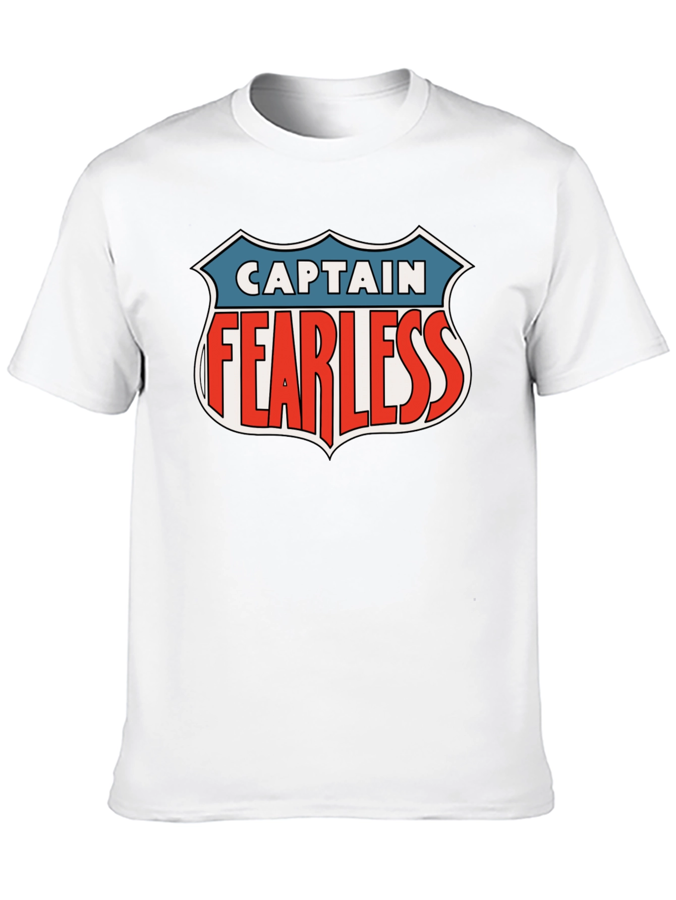 Captain Fearless Graphic Tee - Black Casual T-Shirt