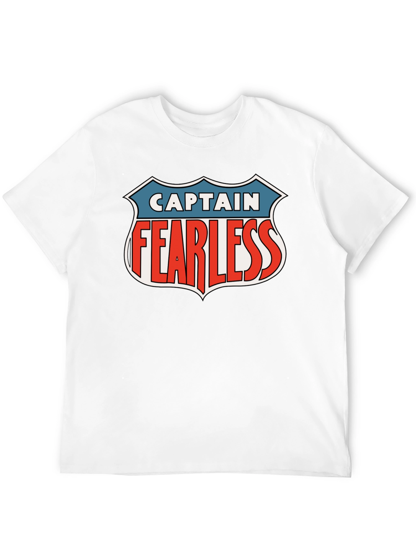 Captain Fearless Graphic Tee - Black Casual T-Shirt