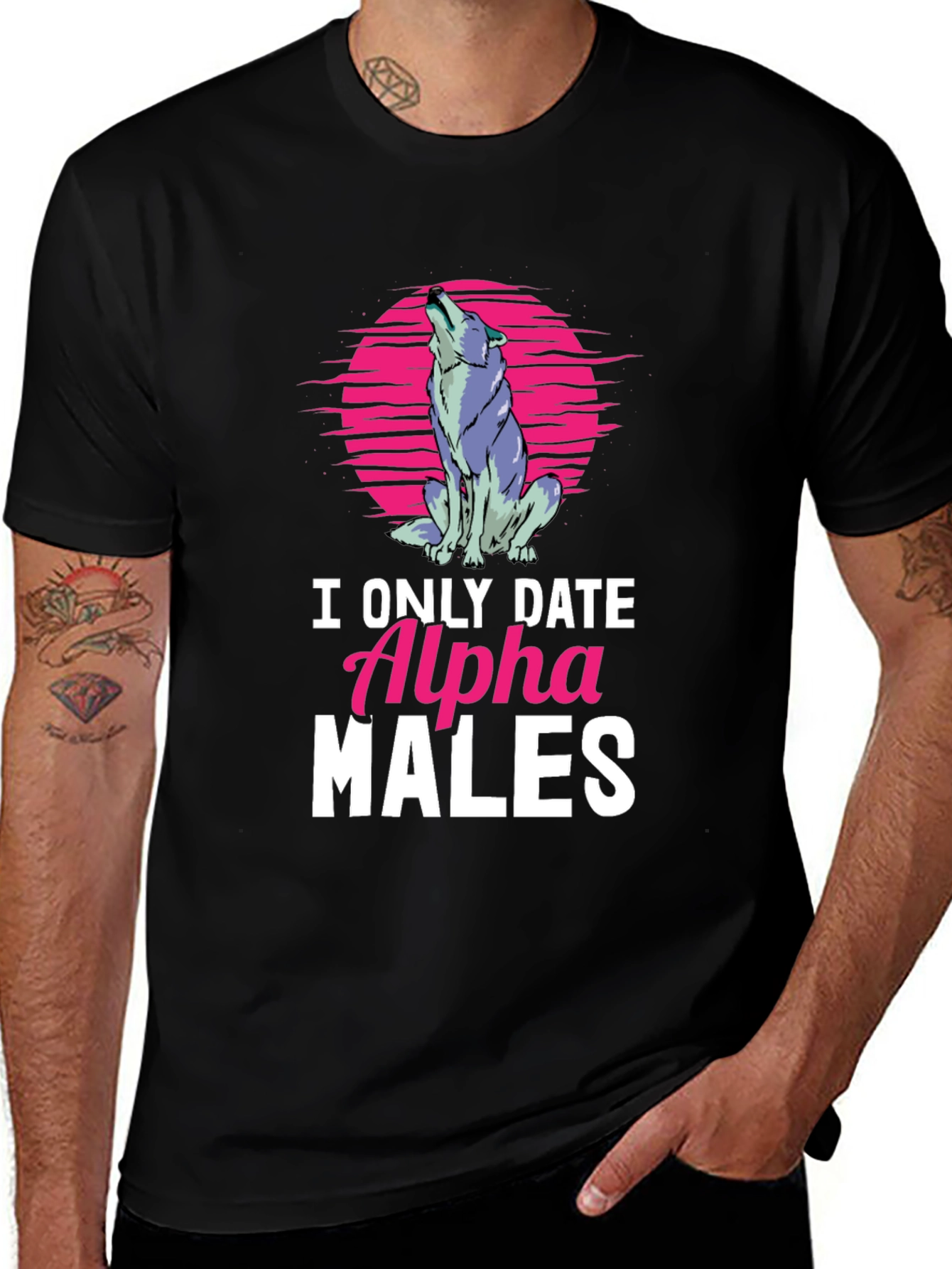 Alpha Males Graphic T-Shirt - Black