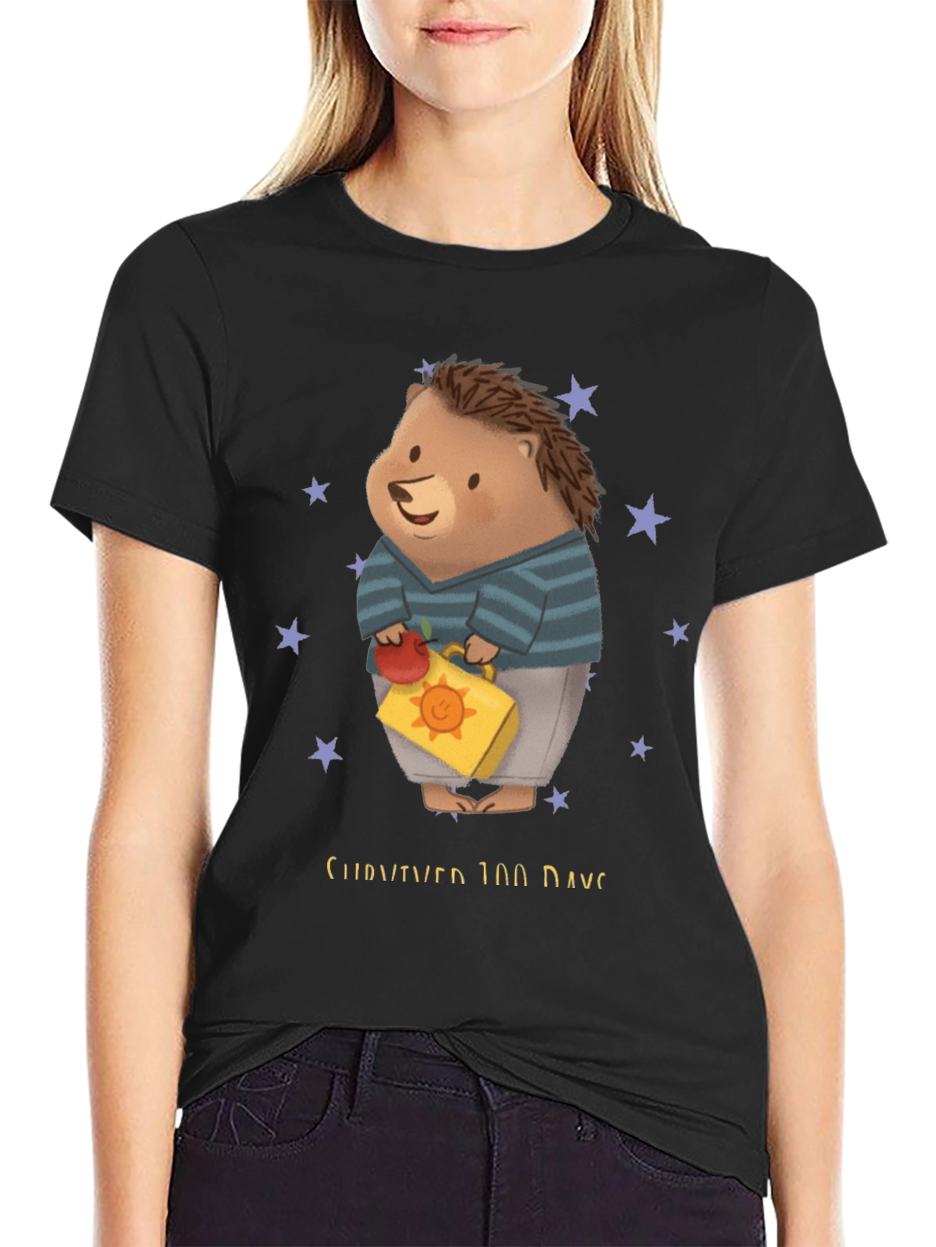 100 Days of School Hedgehog Tee