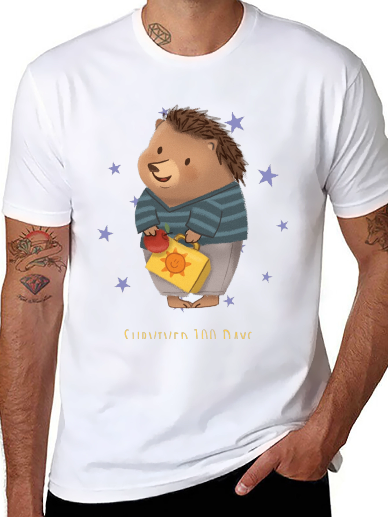 100 Days of School Hedgehog Tee