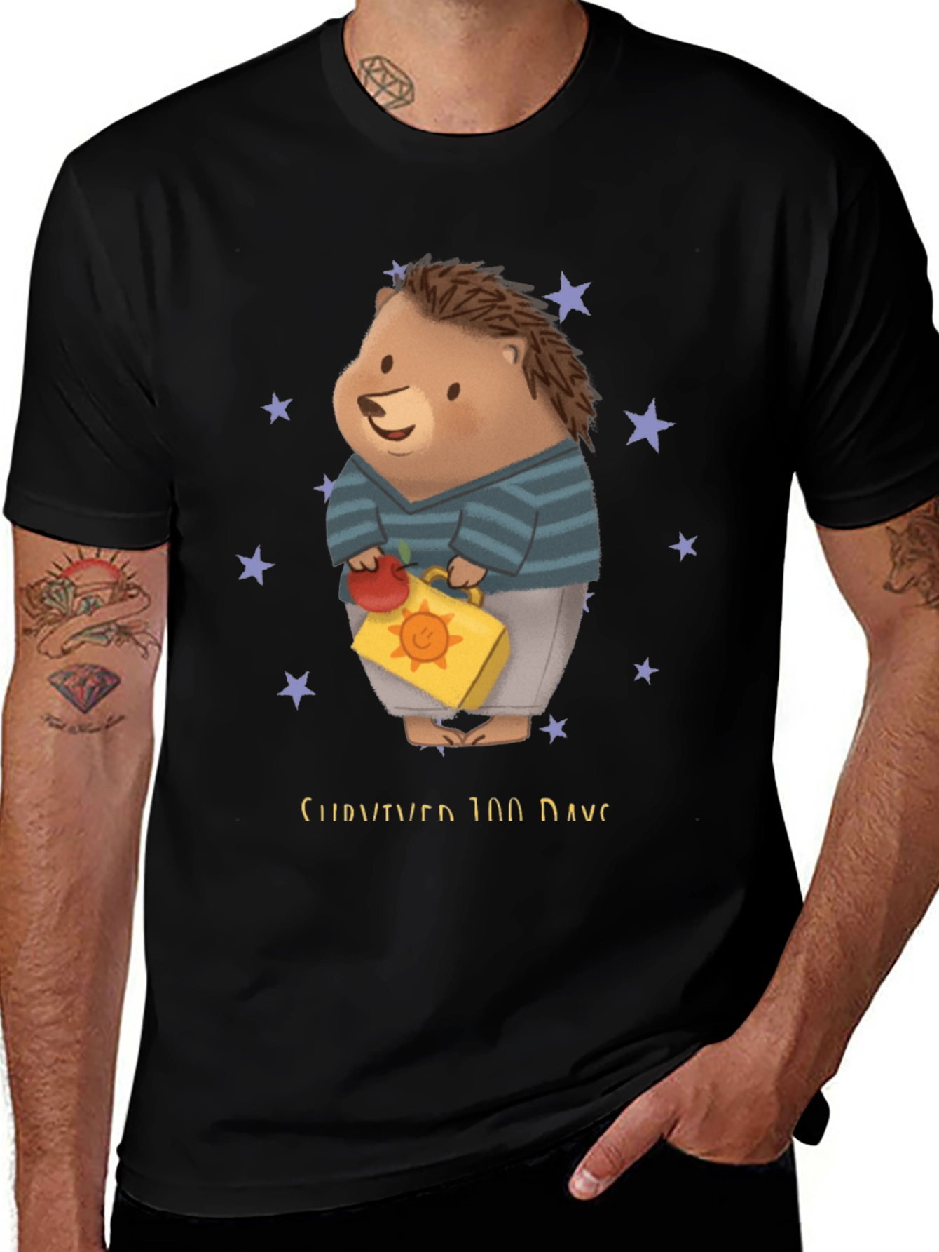 100 Days of School Hedgehog Tee