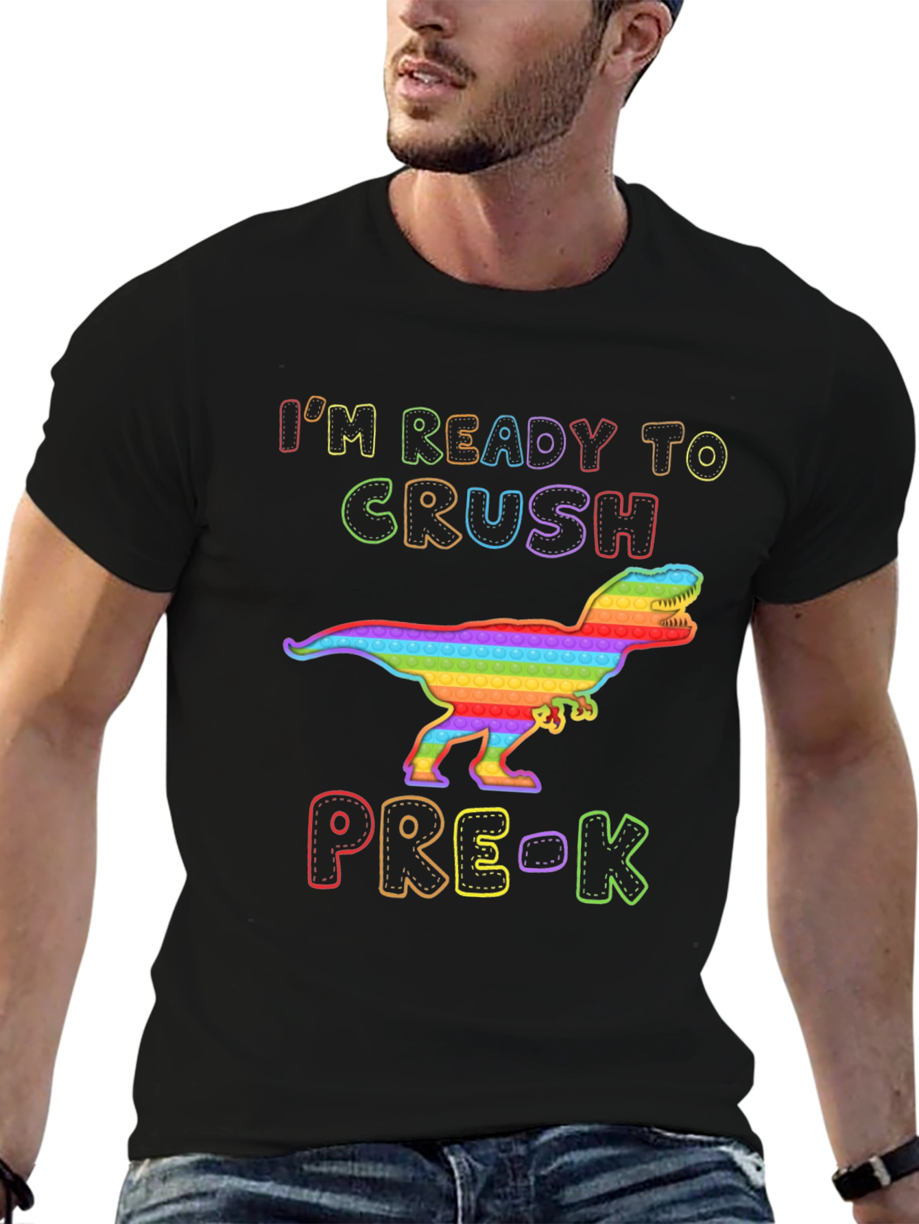 Ready to Crush Pre-K Dinosaur Pop It T-Shirt