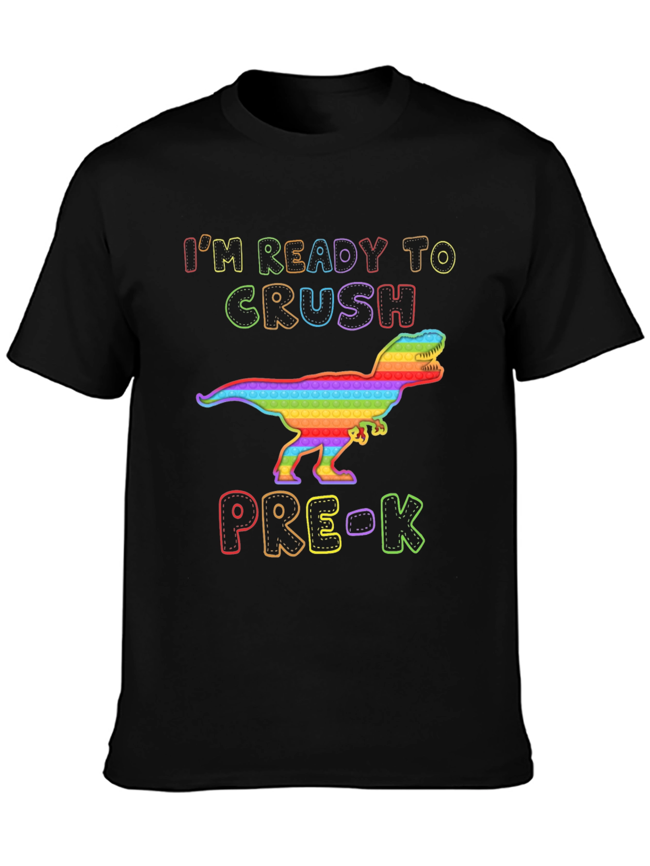 Ready to Crush Pre-K Dinosaur Pop It T-Shirt