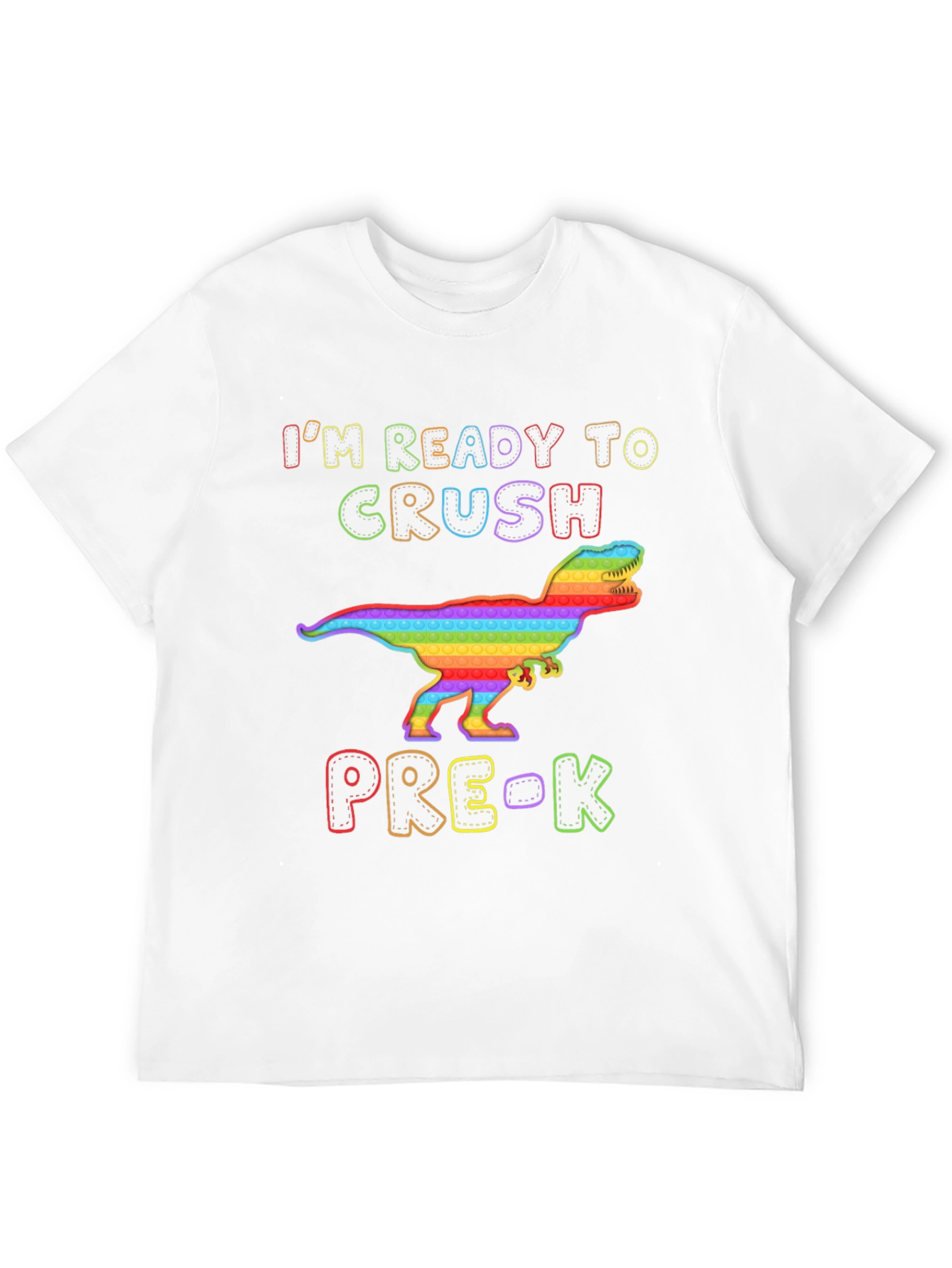 Ready to Crush Pre-K Dinosaur Pop It T-Shirt