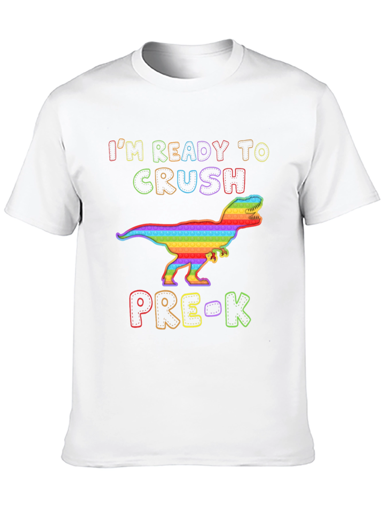 Ready to Crush Pre-K Dinosaur Pop It T-Shirt