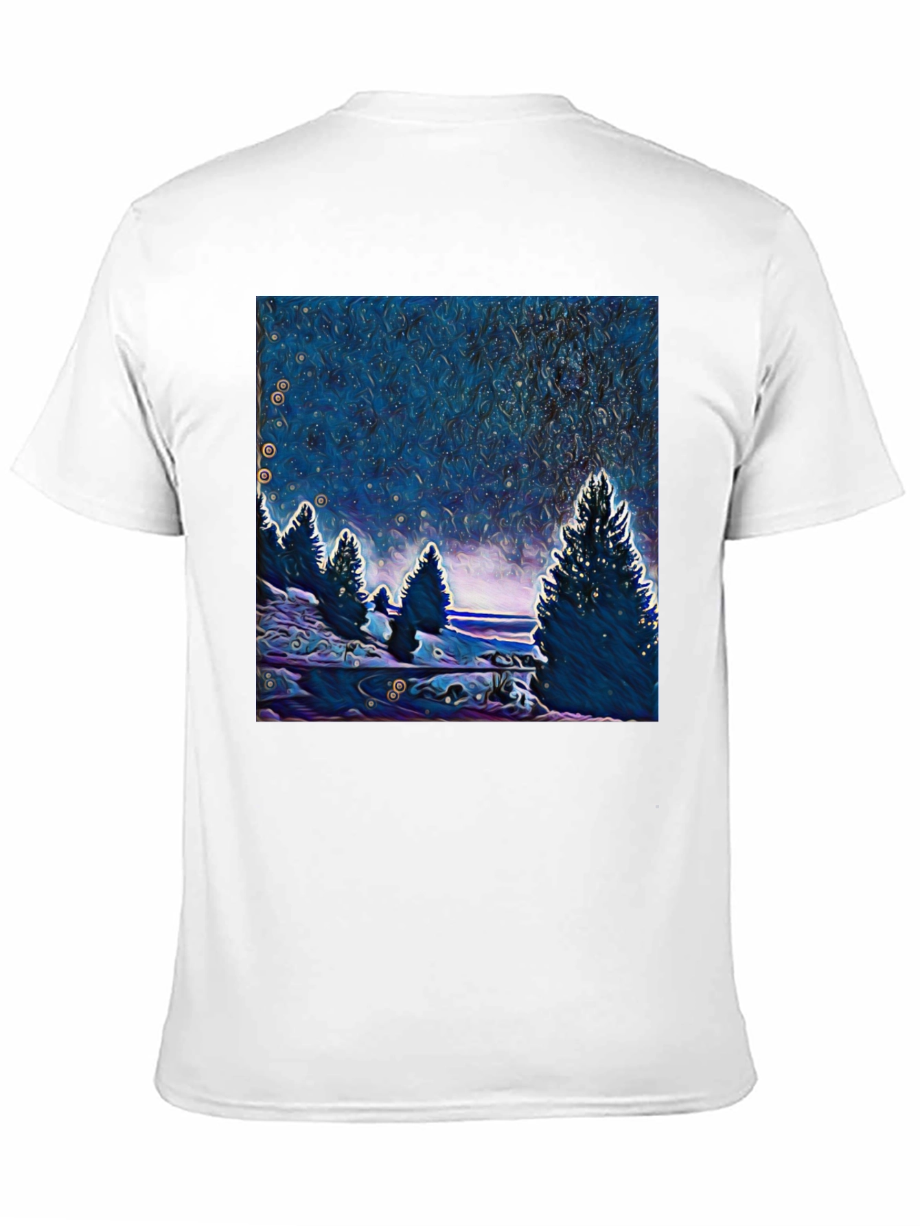 Starry Night Trees Graphic T-Shirt