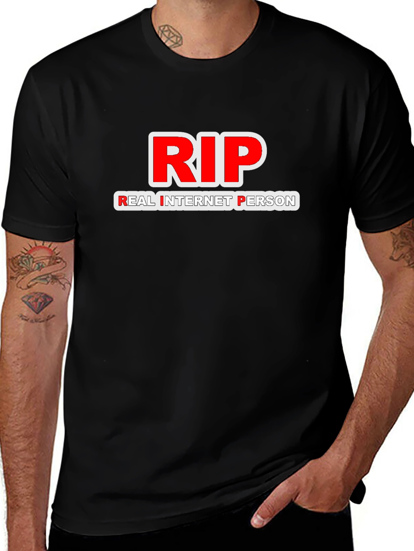RIP Real Internet Person T-Shirt - Black