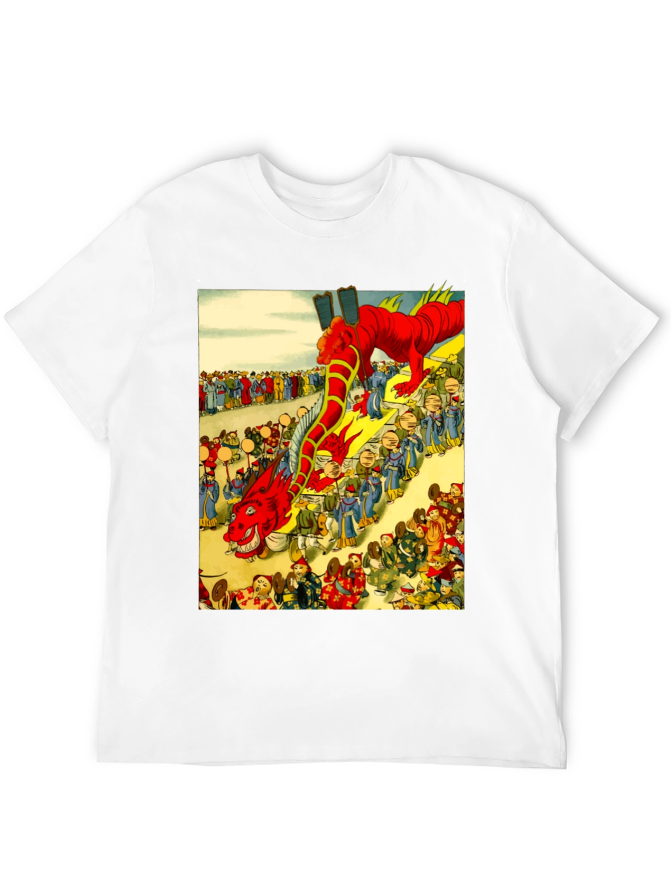 Dragon Parade Graphic Tee - Unique Design