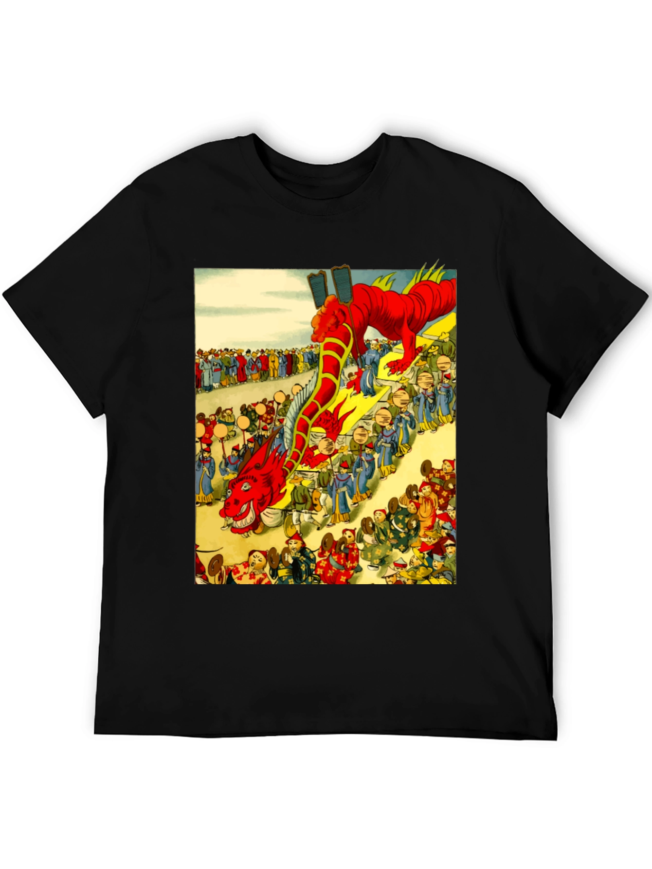 Dragon Parade Graphic Tee - Unique Design