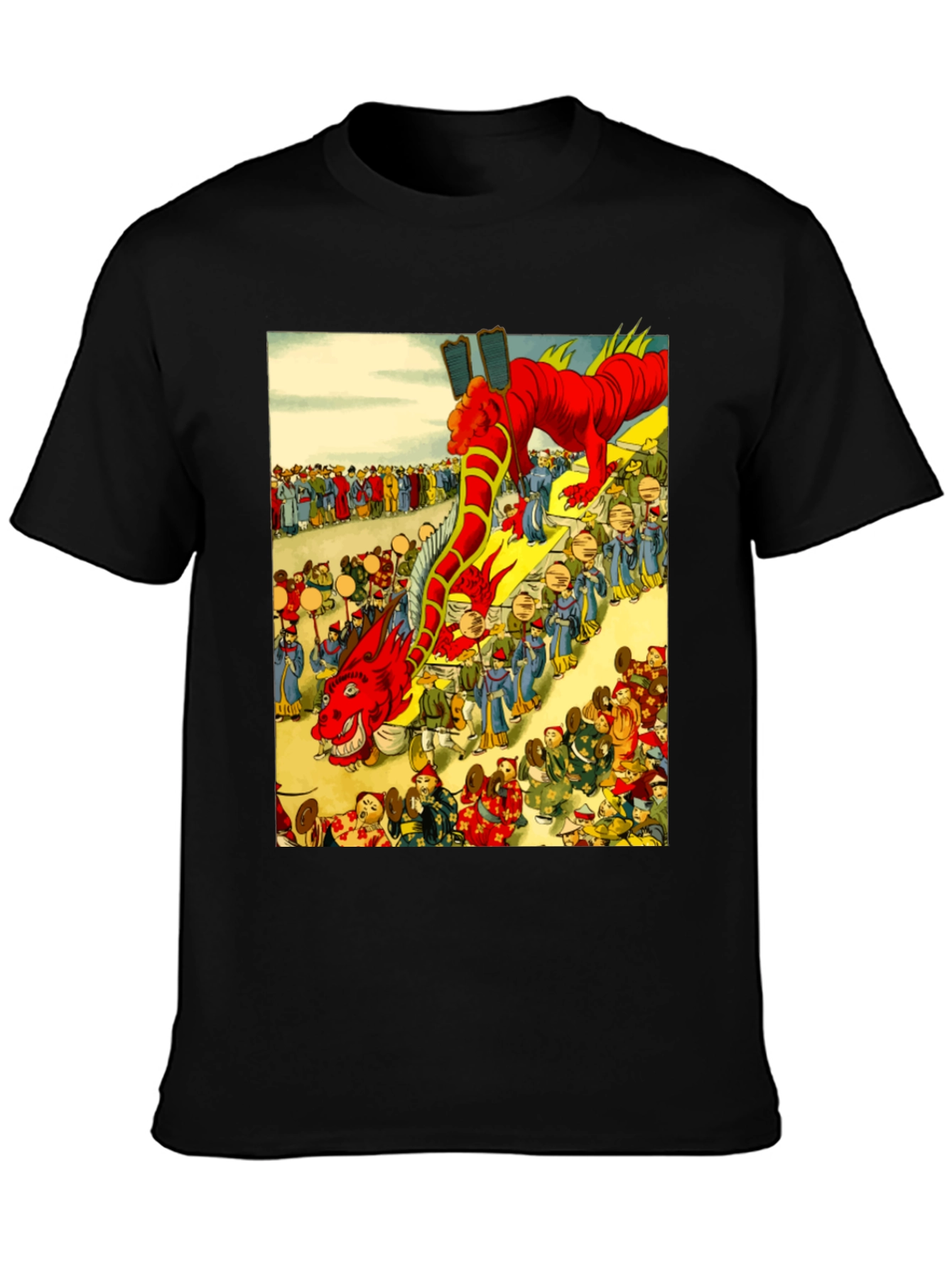 Dragon Parade Graphic Tee - Unique Design