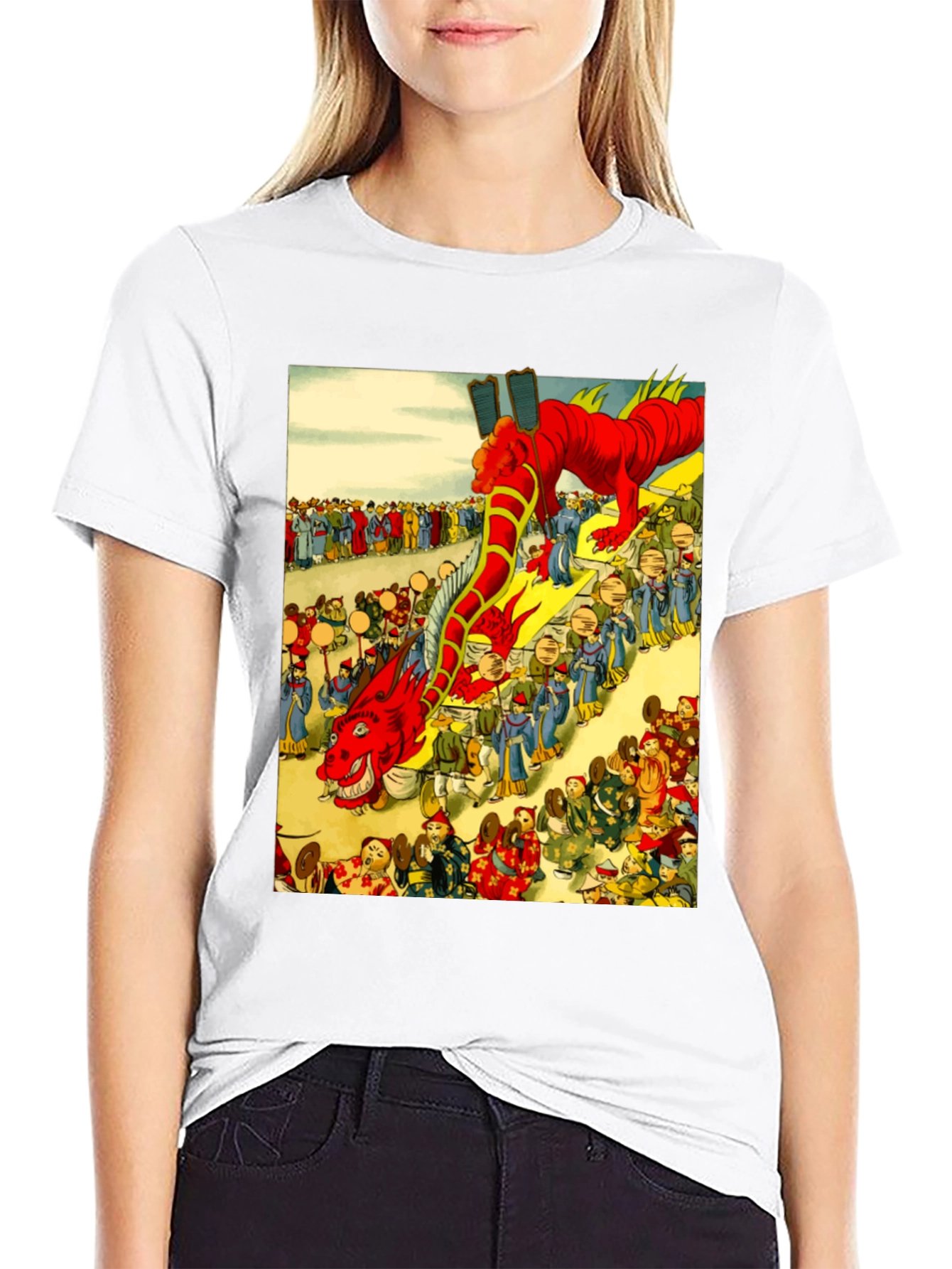 Dragon Parade Graphic Tee - Unique Design