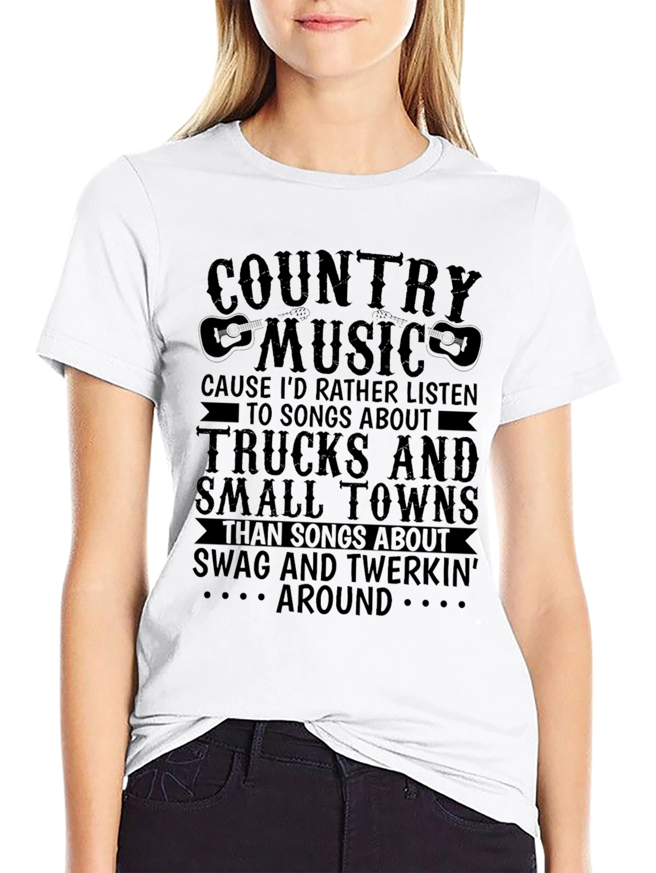 Country Music Lover T-Shirt - Trucks and Small Towns