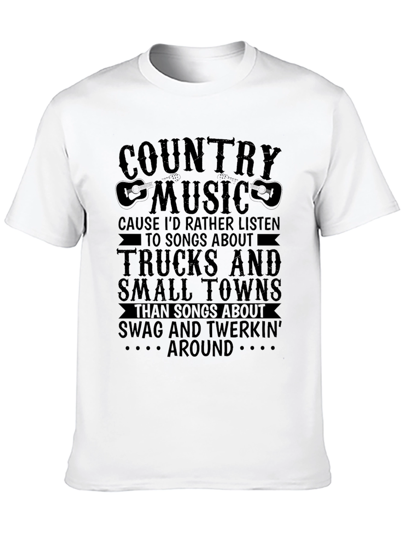 Country Music Lover T-Shirt - Trucks and Small Towns