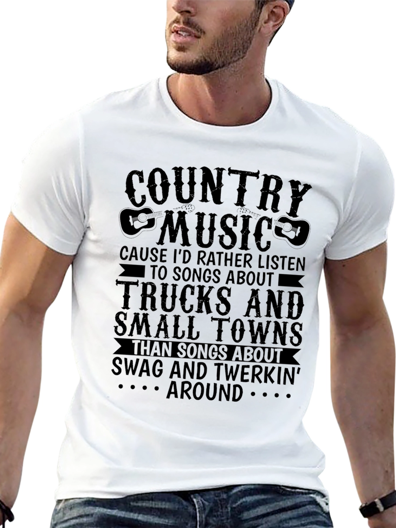Country Music Lover T-Shirt - Trucks and Small Towns