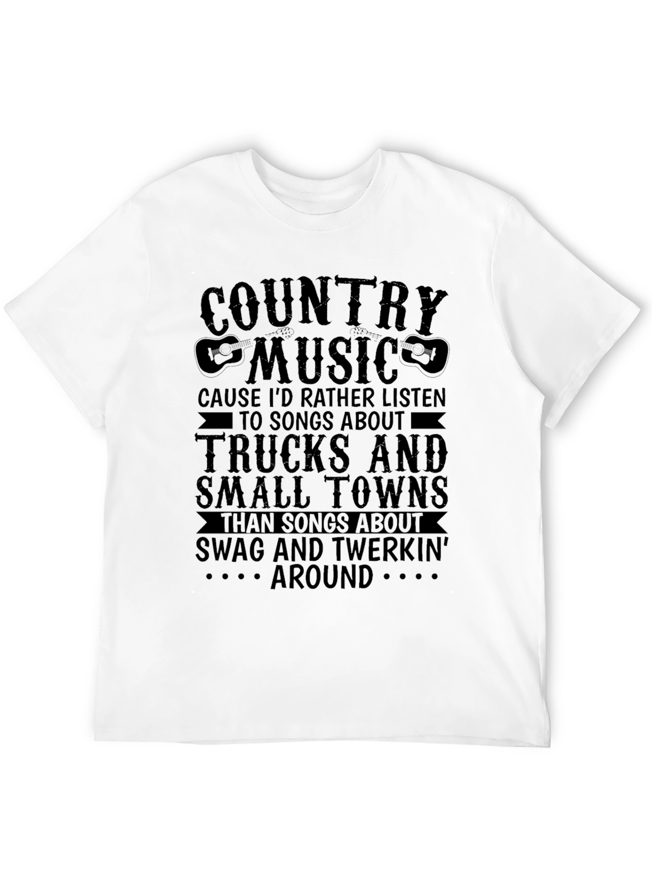 Country Music Lover T-Shirt - Trucks and Small Towns